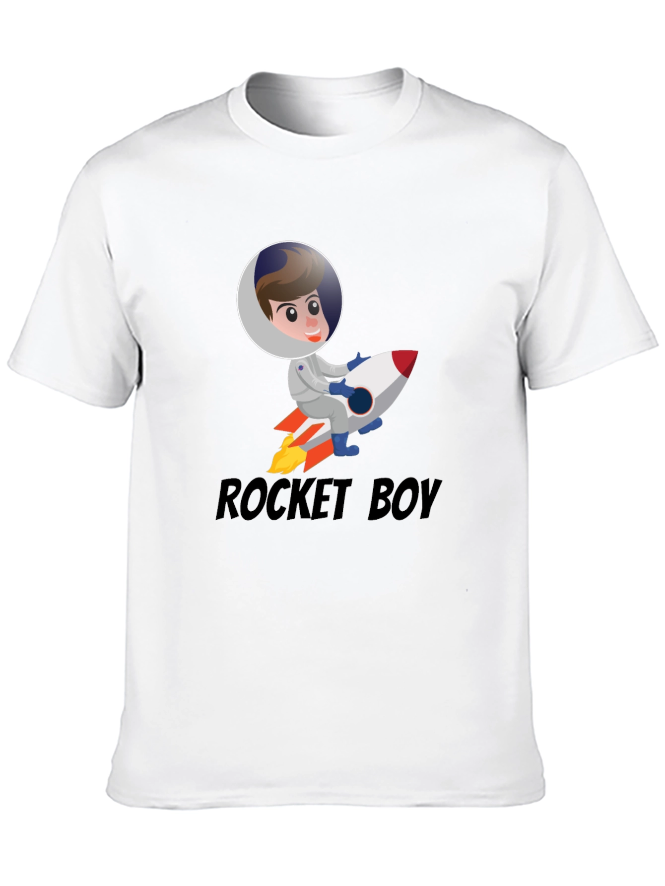 Black Rocket Boy Graphic T-Shirt - Funky Space Adventure Tee view 10
