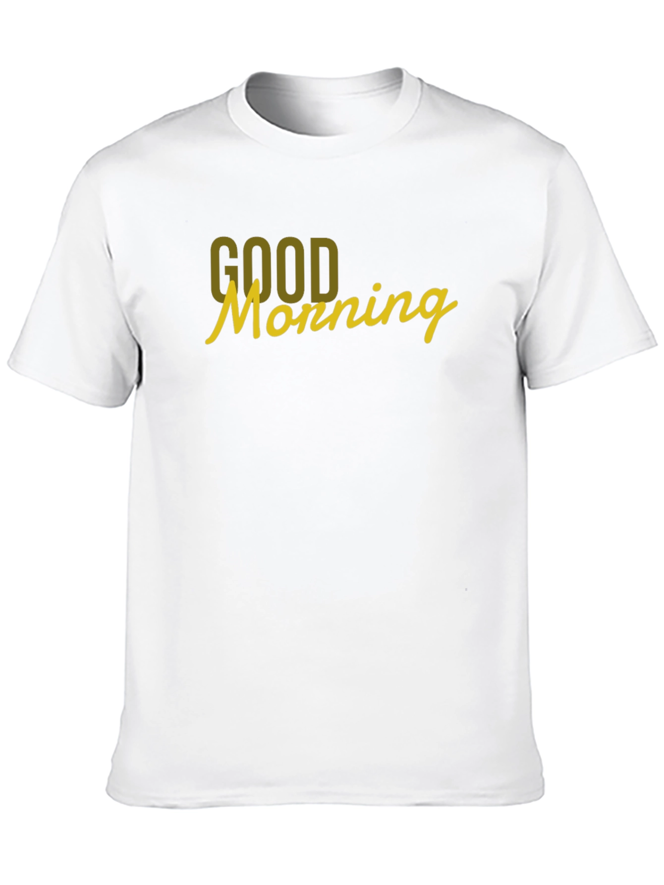 Black Good Morning Graphic Tee - Black Cotton T-Shirt view 10