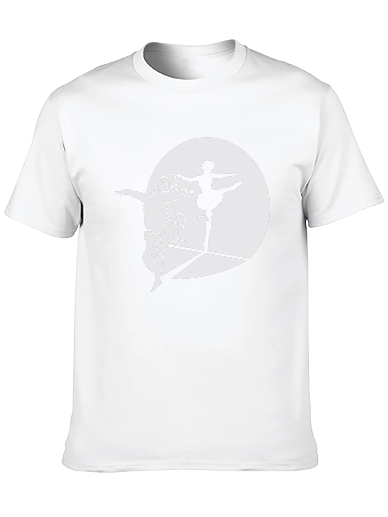 Black Ballet Dancer Silhouette Black T-Shirt view 10