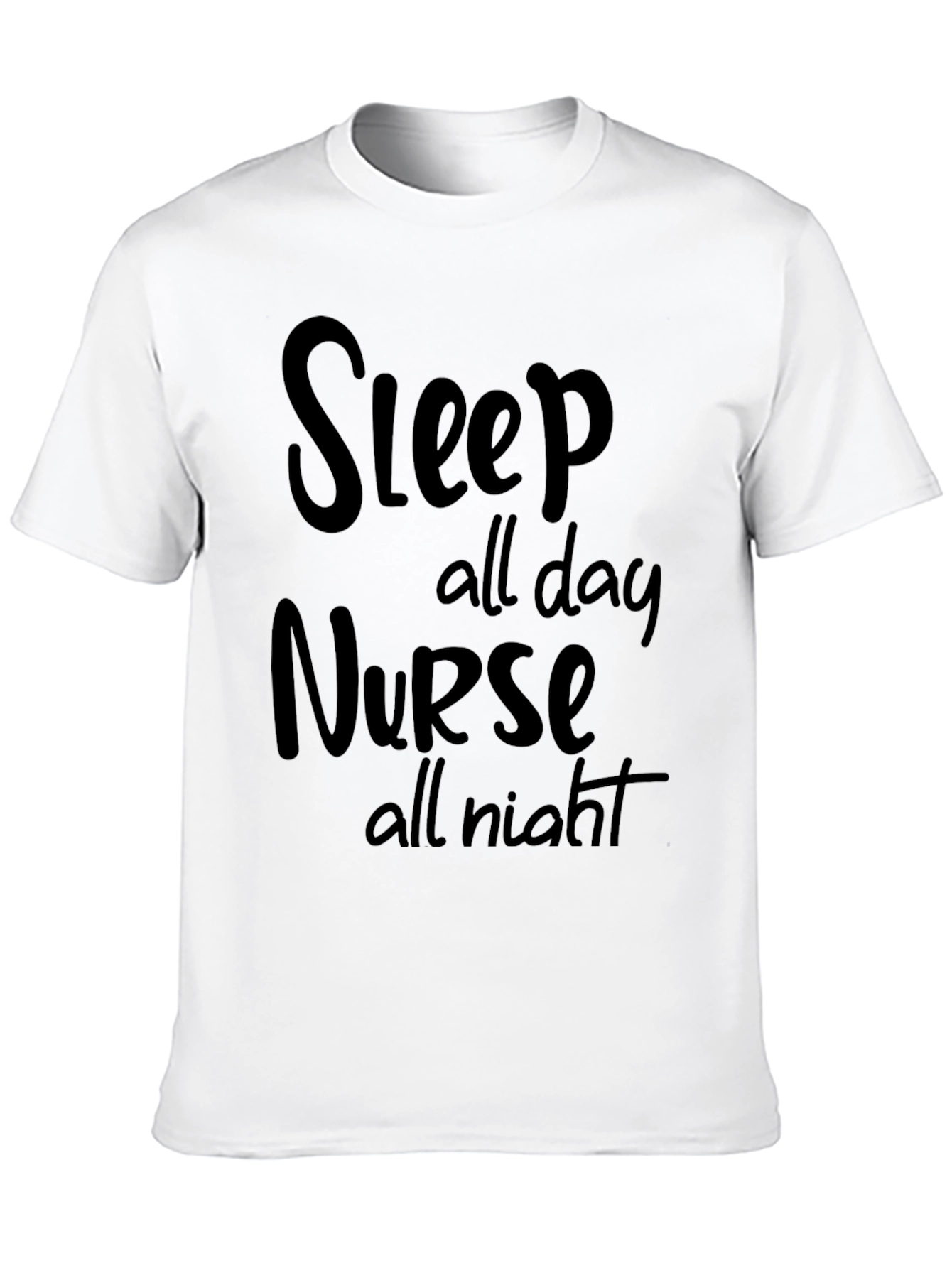 Black Sleep All Day Nurse All Night T-Shirt view 10