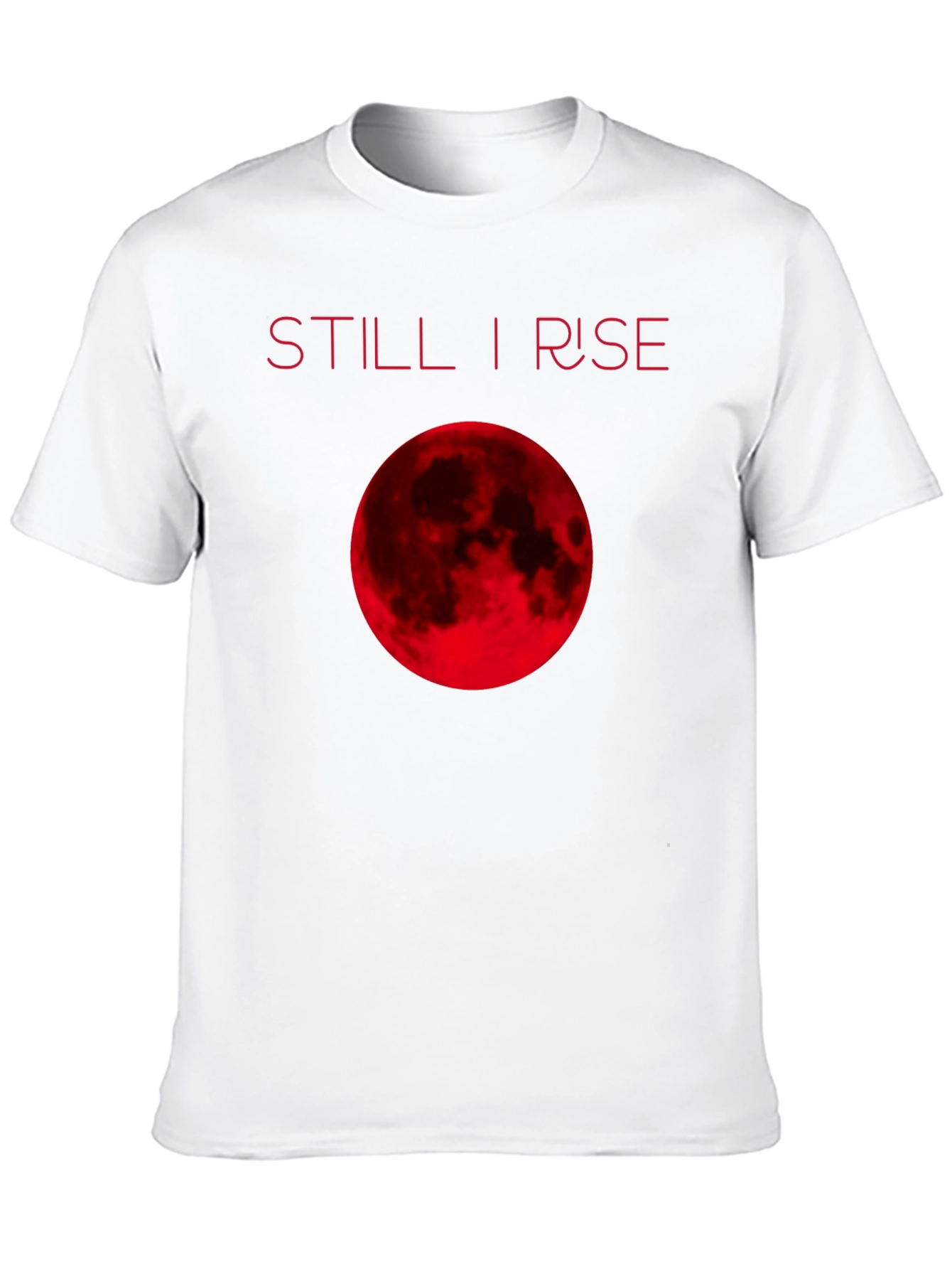 Black Still I Rise Red Moon Graphic T-Shirt view 10