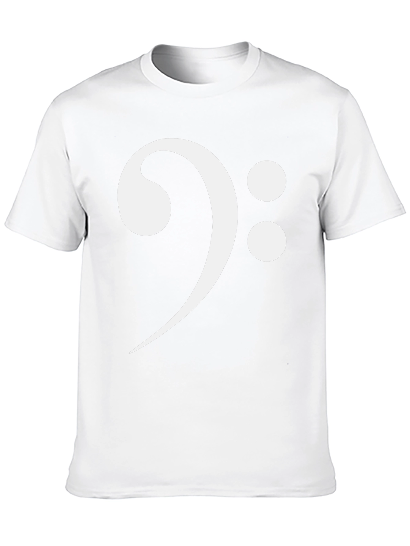 Black Bass Clef Black T-Shirt - Musical Graphic Tee view 10