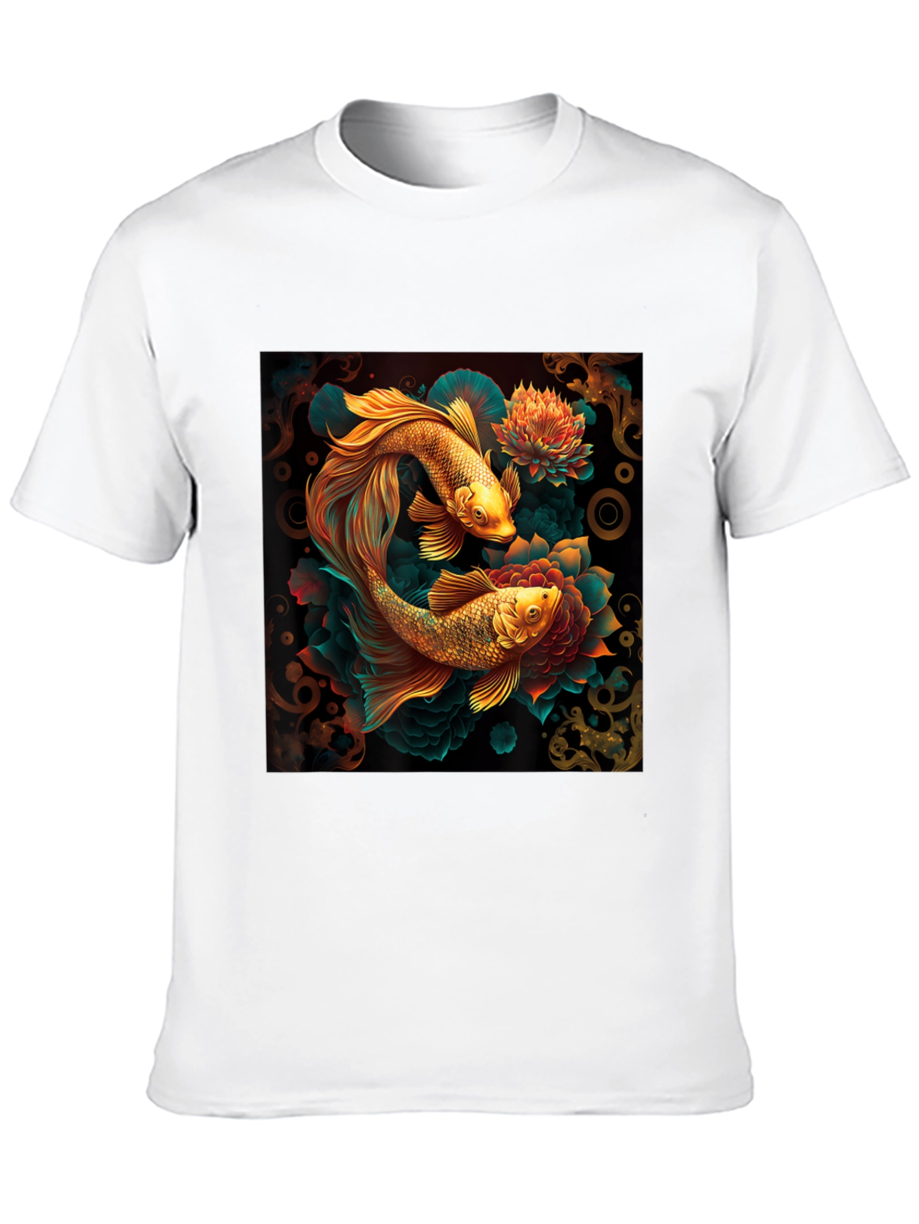 Black Koi Fish Graphic Tee - Artistic Design view 10