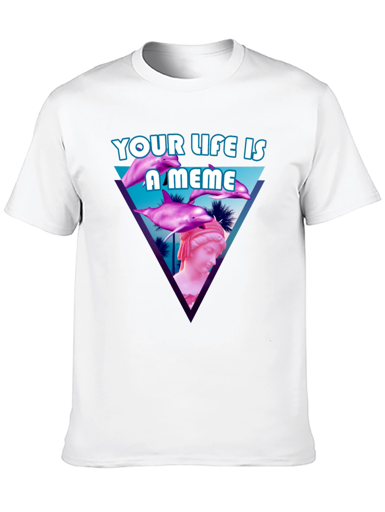 Black Meme Life T-Shirt - Vaporwave Style view 10