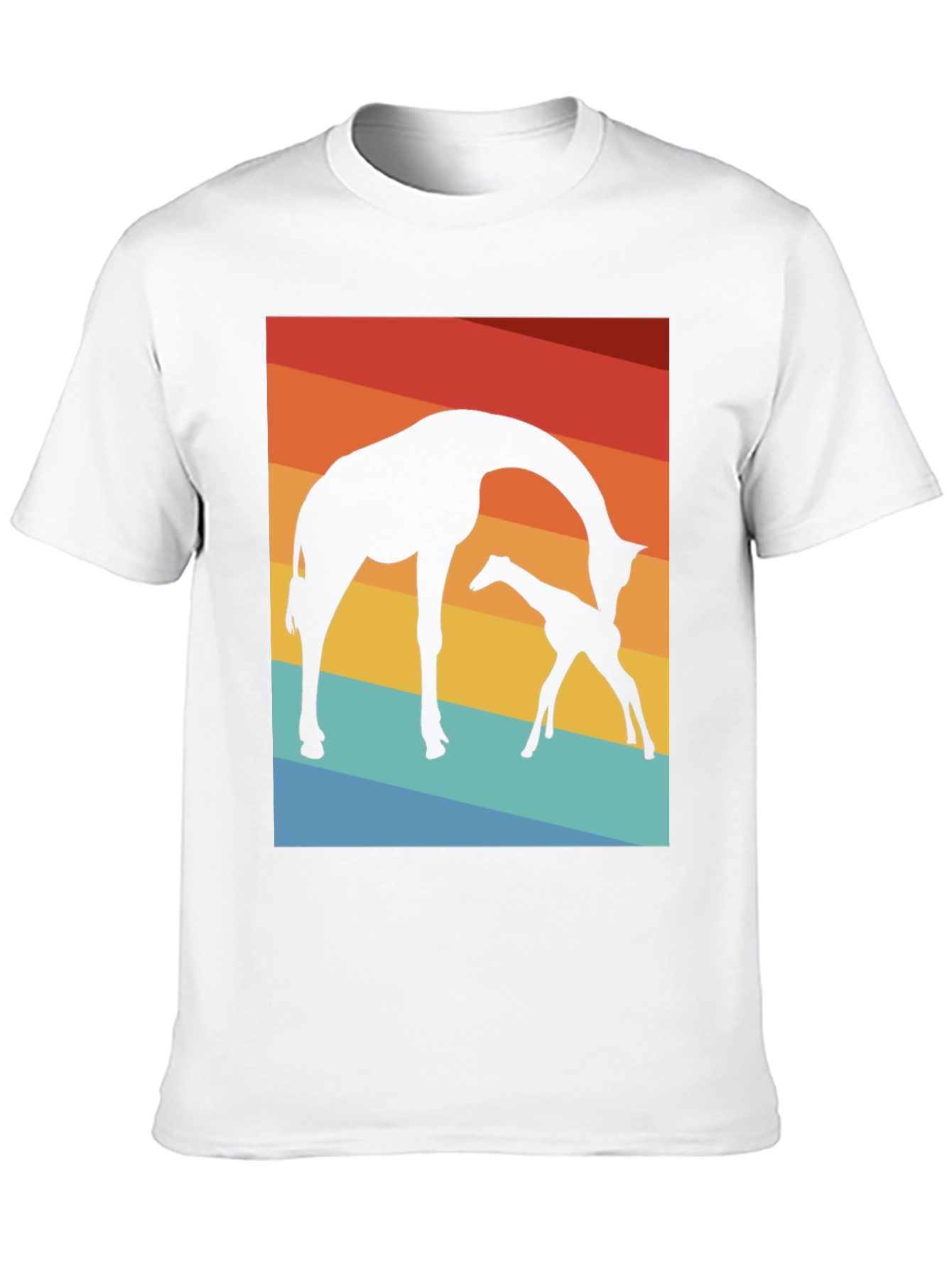 Black Giraffe Silhouette T-Shirt - Sunset Graphic Tee view 10