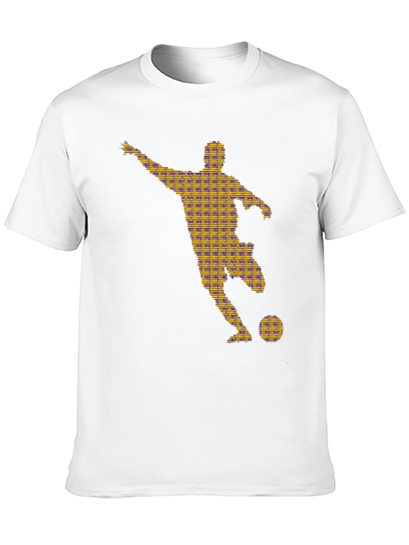 Black Striking Soccer Silhouette Graphic Tee - Black view 10