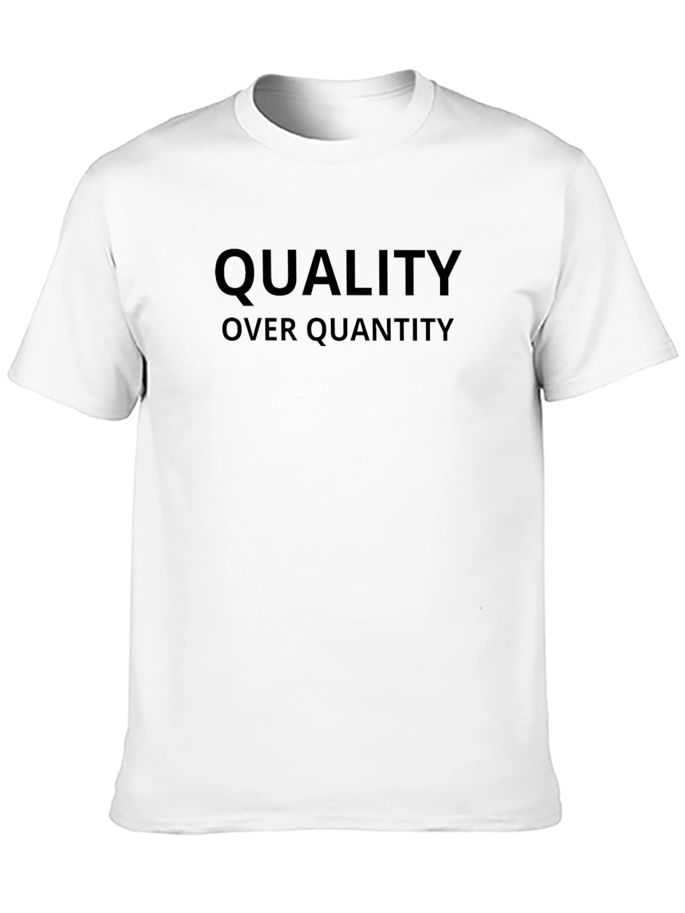 Black Quality Over Quantity Graphic T-Shirt - Black view 10