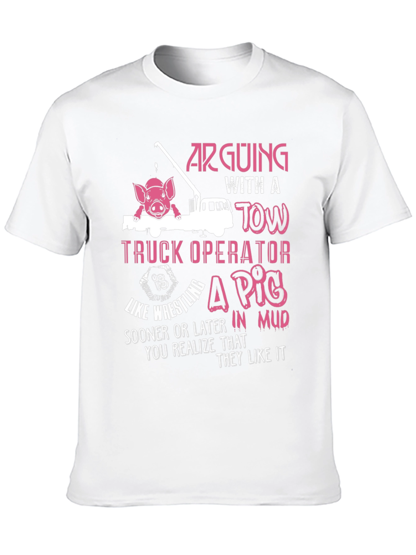 Black Arguing with a Tow Truck Operator T-Shirt view 10