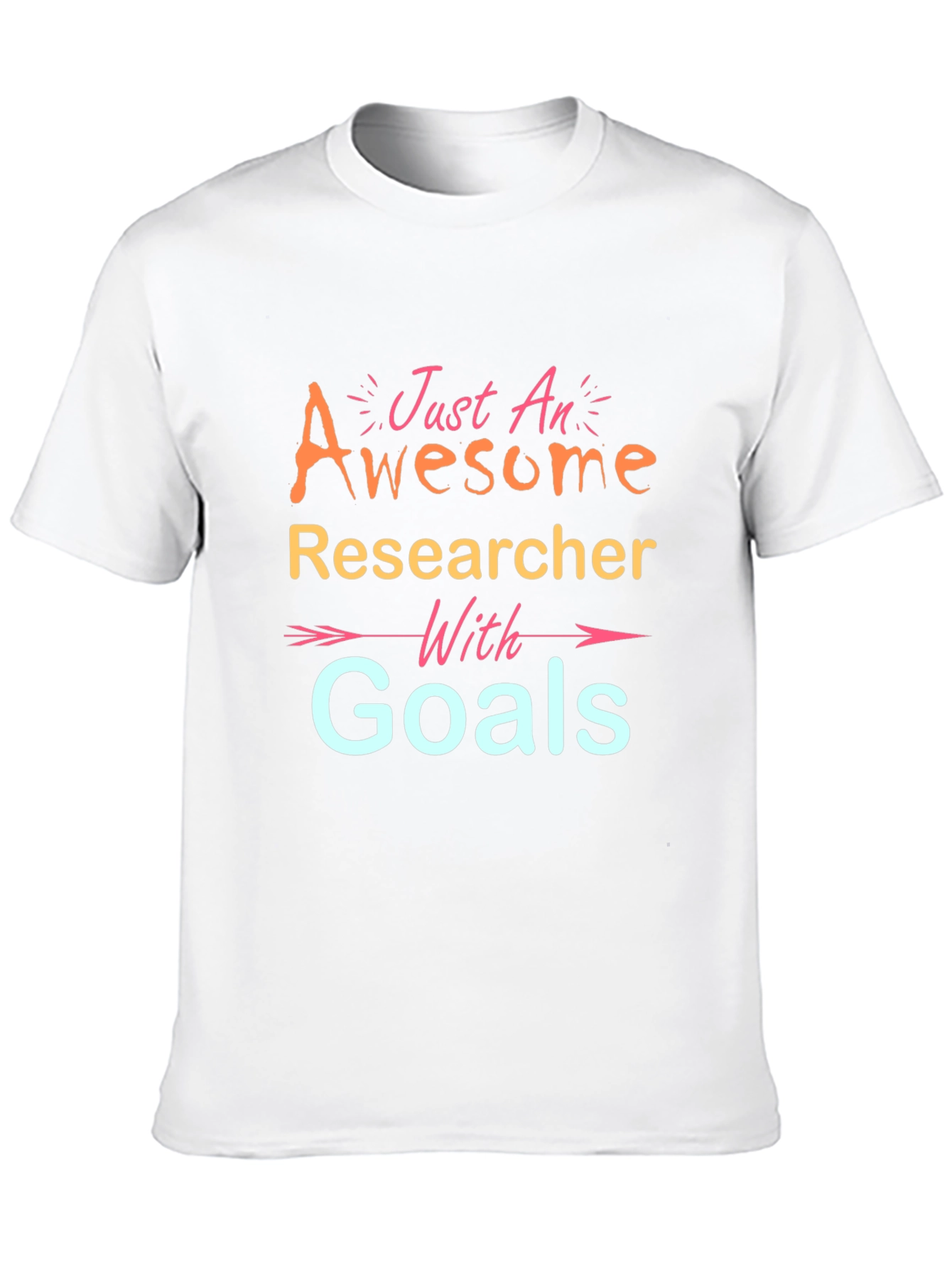 Black Awesome Researcher Goals T-Shirt - Black Cotton Tee view 10