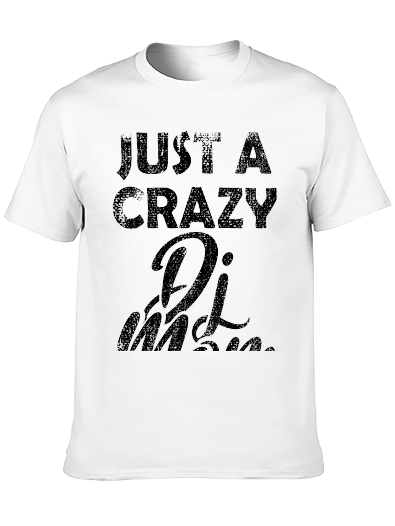 Black Crazy DJ Man Black Graphic Tee view 10