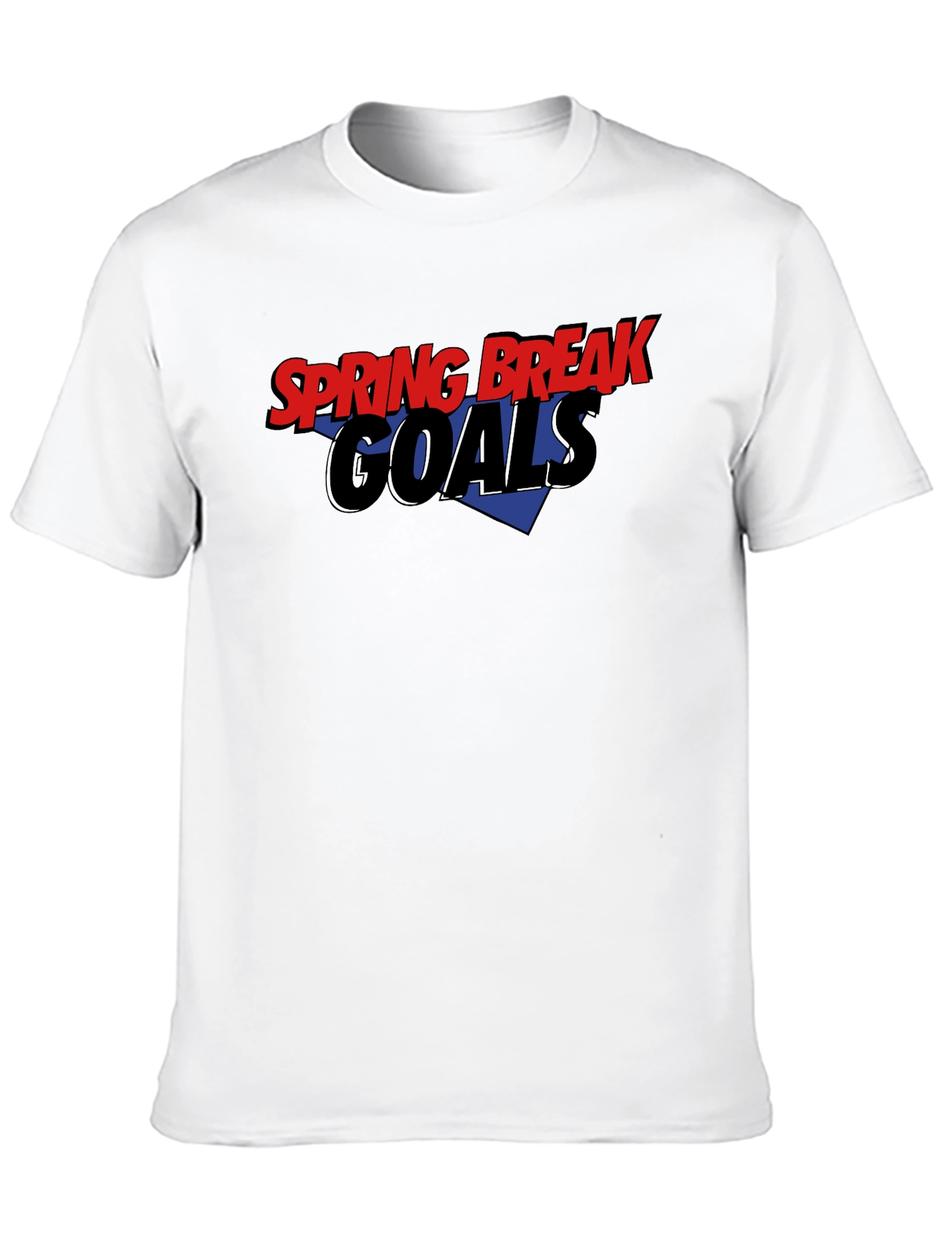 Black Spring Break Goals Black Graphic T-Shirt view 10