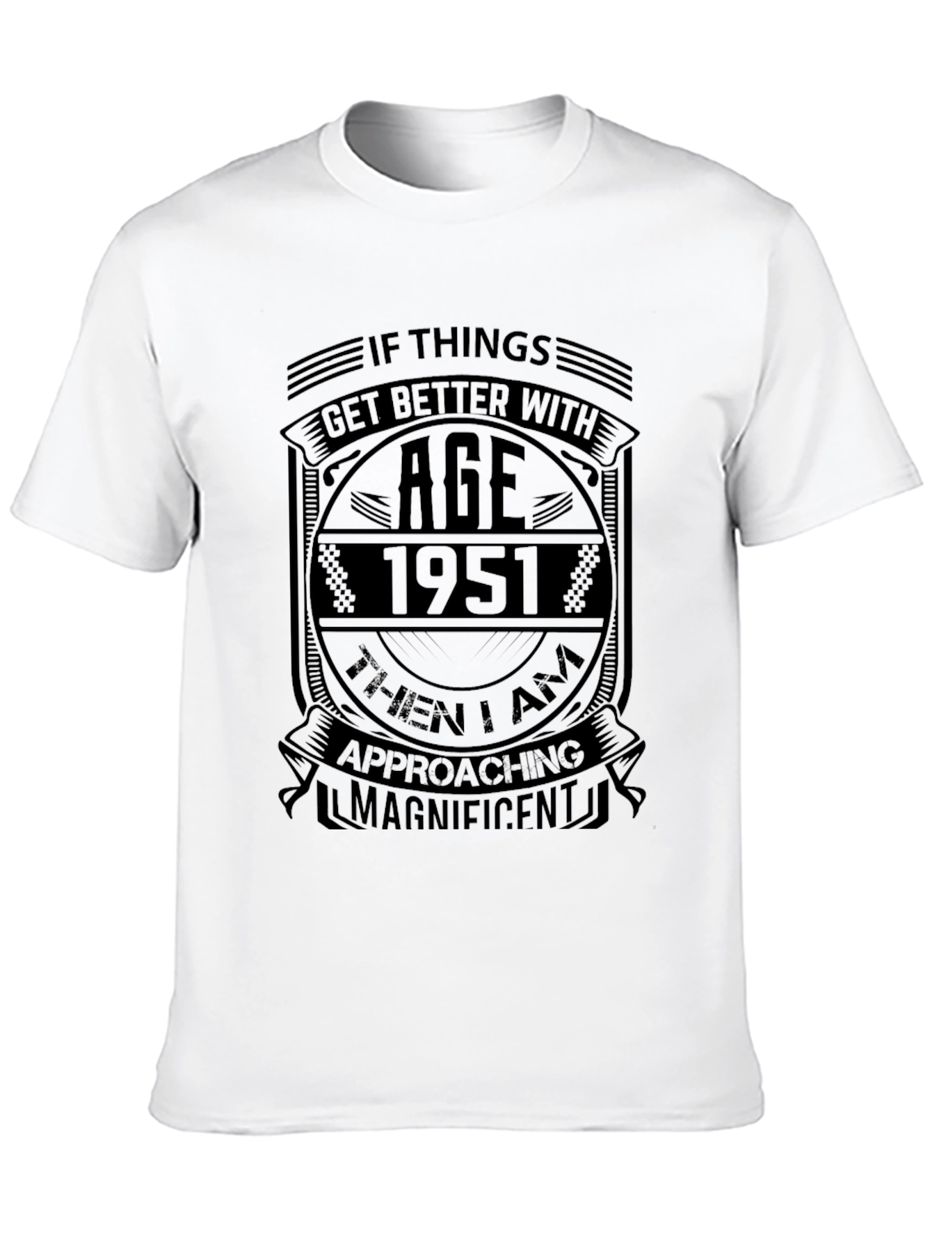 Black Age 1951 Magnificent Birthday Graphic Tee view 10