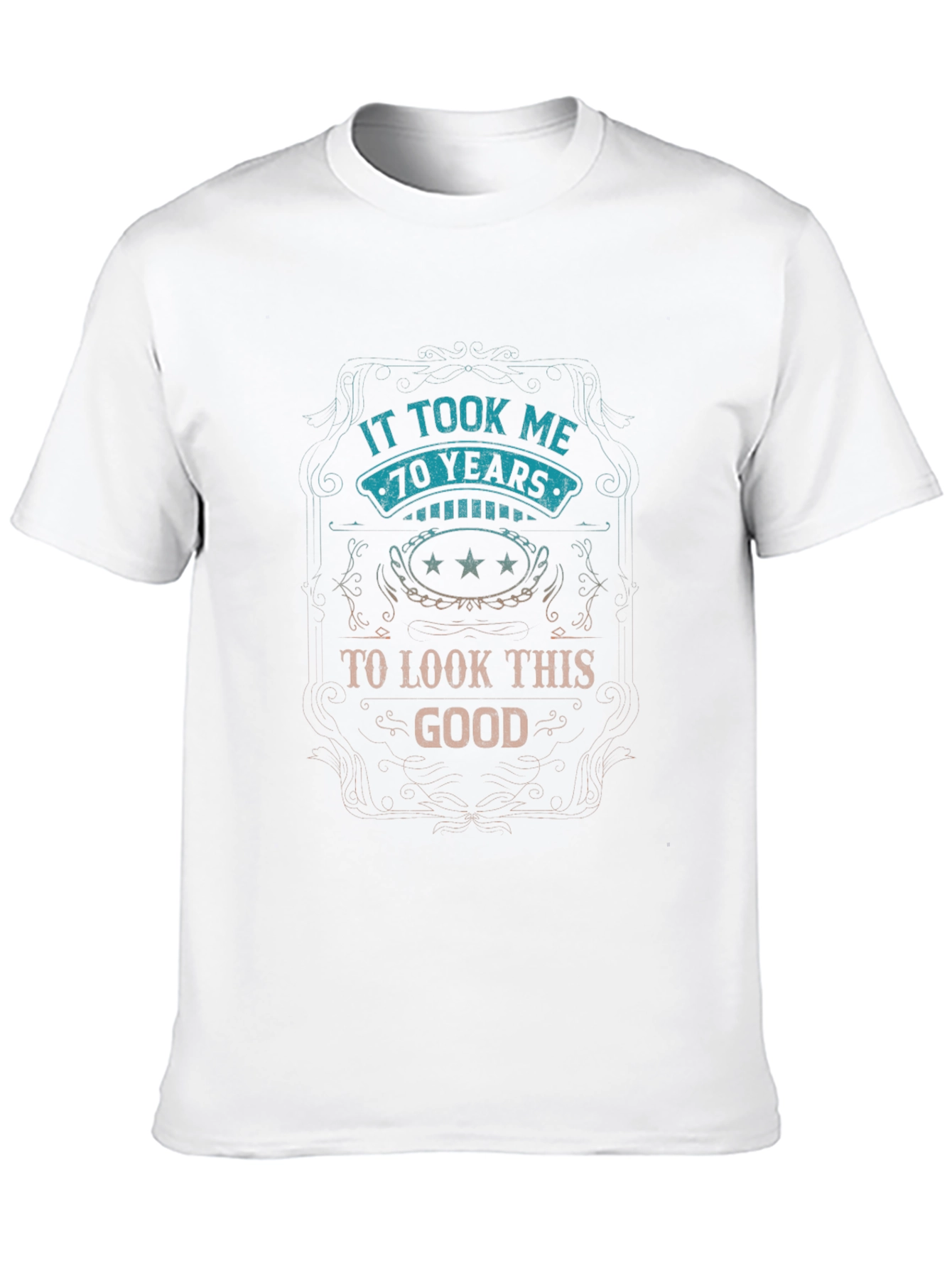 Black Men's "It Took Me 70 Years" Graphic T-Shirt view 10