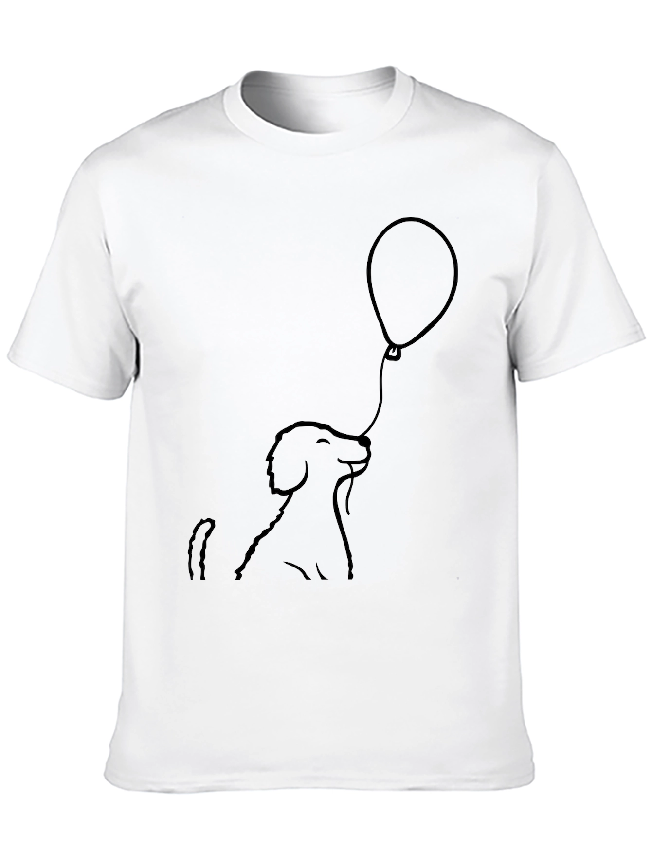 Black Dog with Balloon Graphic Tee - Black view 10