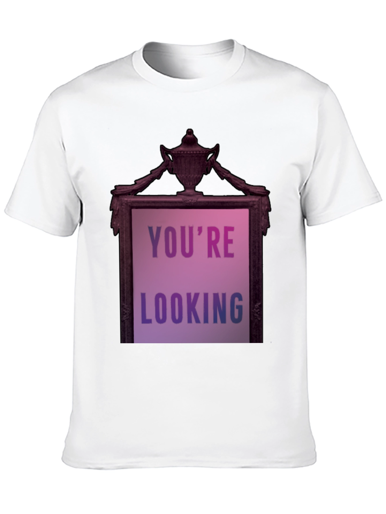 Black Humorous 'You're Looking' Graphic Tee view 10