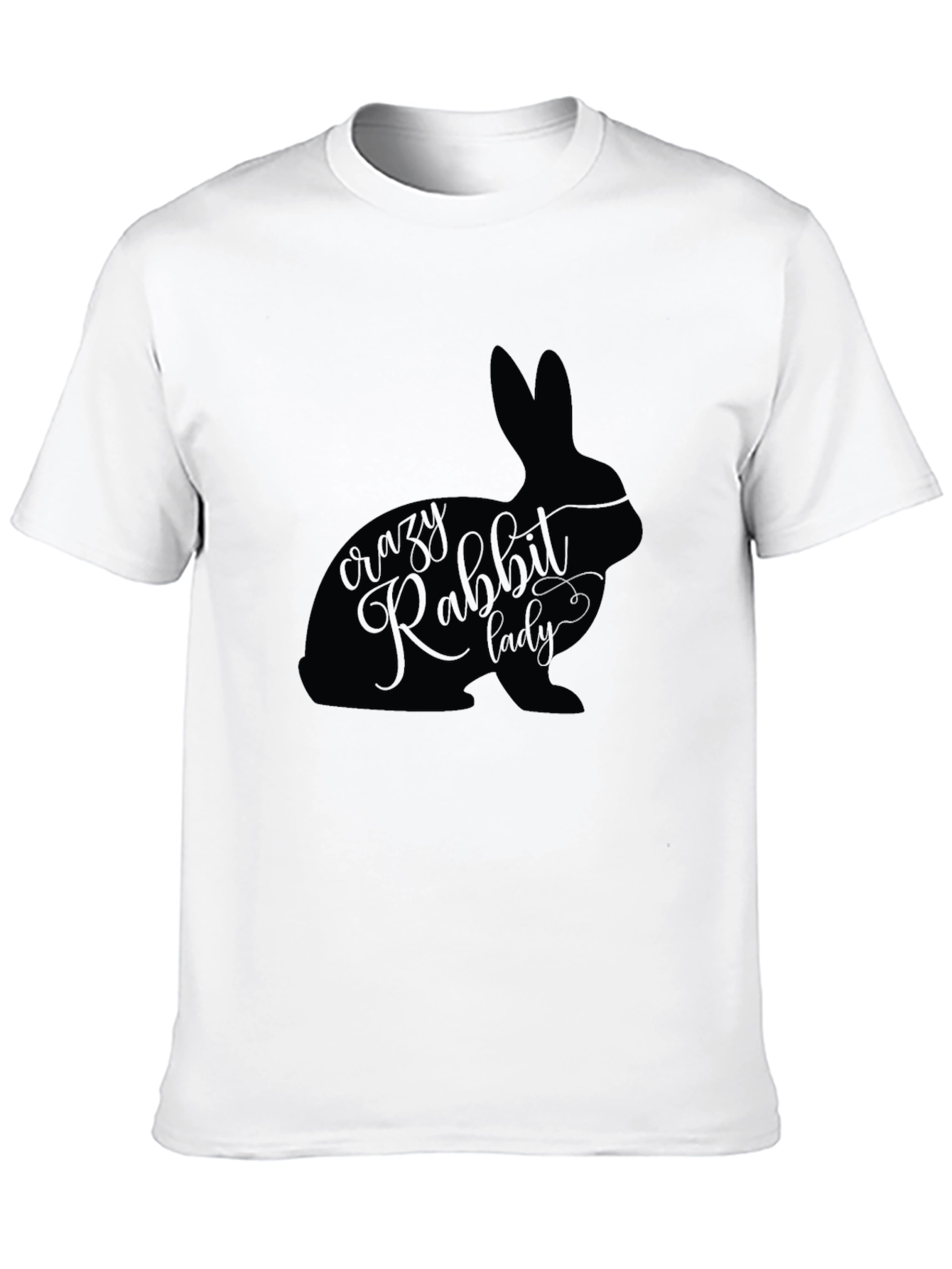 Black Crazy Rabbit Lady Black T-Shirt view 10