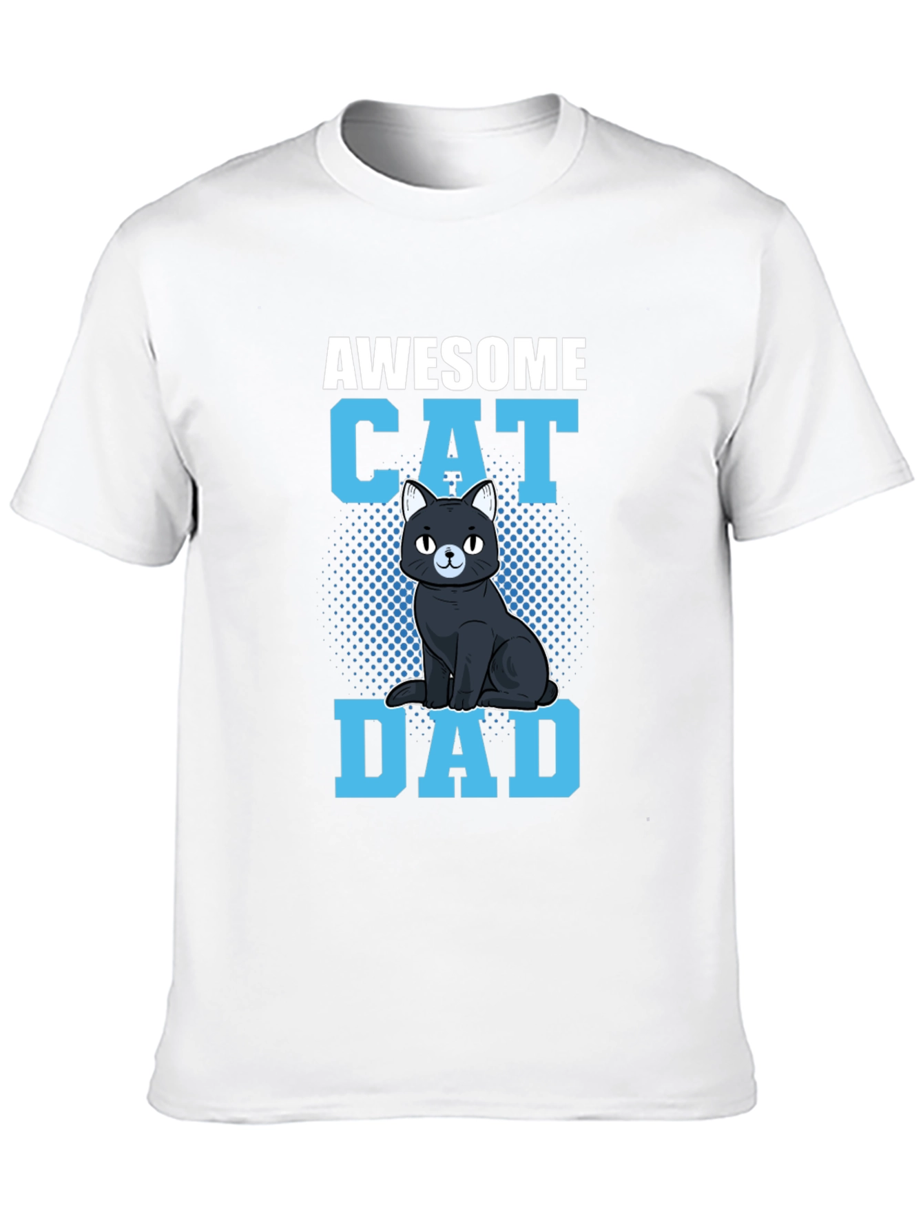 Black Awesome Cat Dad Graphic Tee view 10