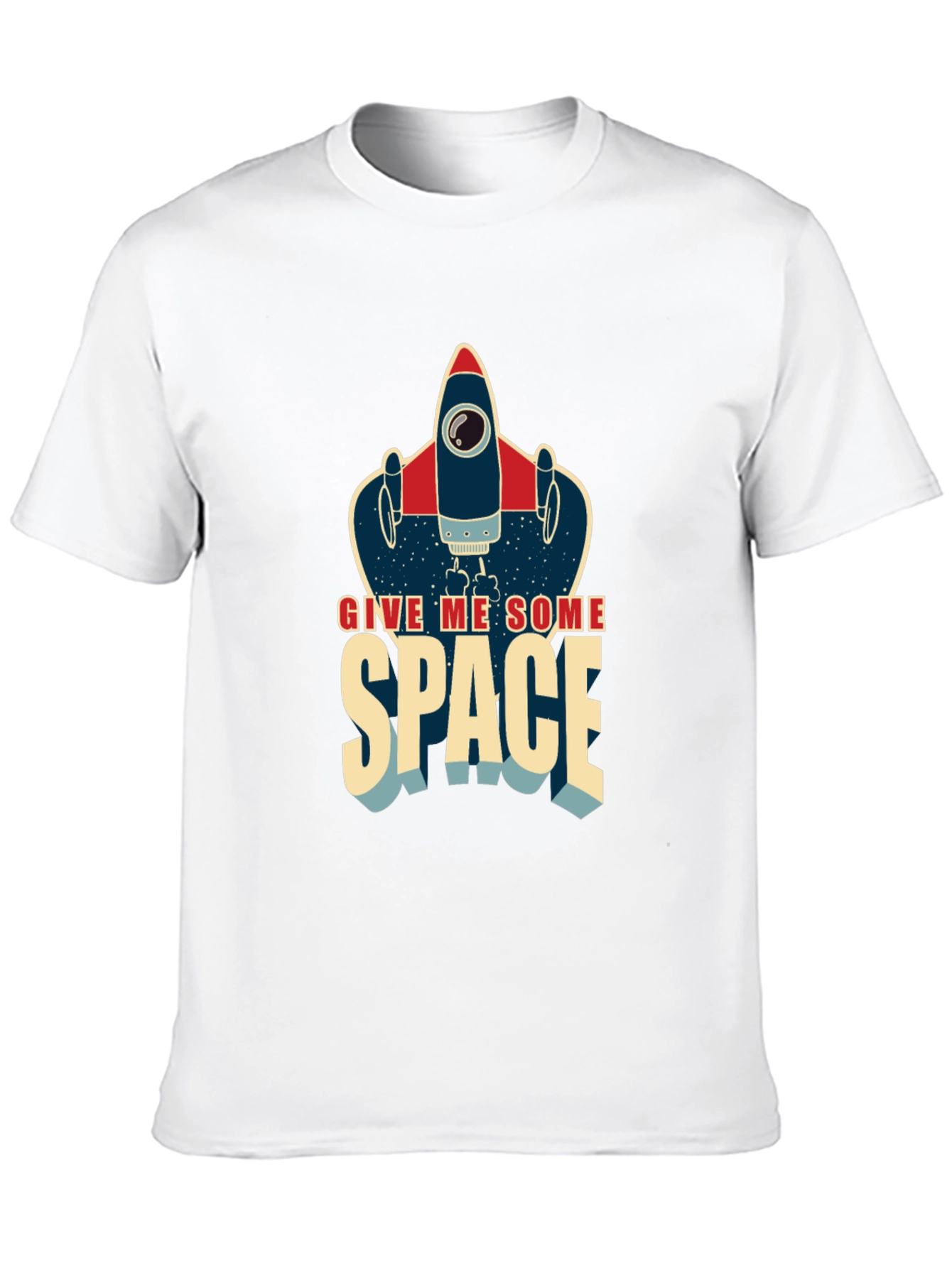 Black Give Me Some Space Rocket T-Shirt view 10
