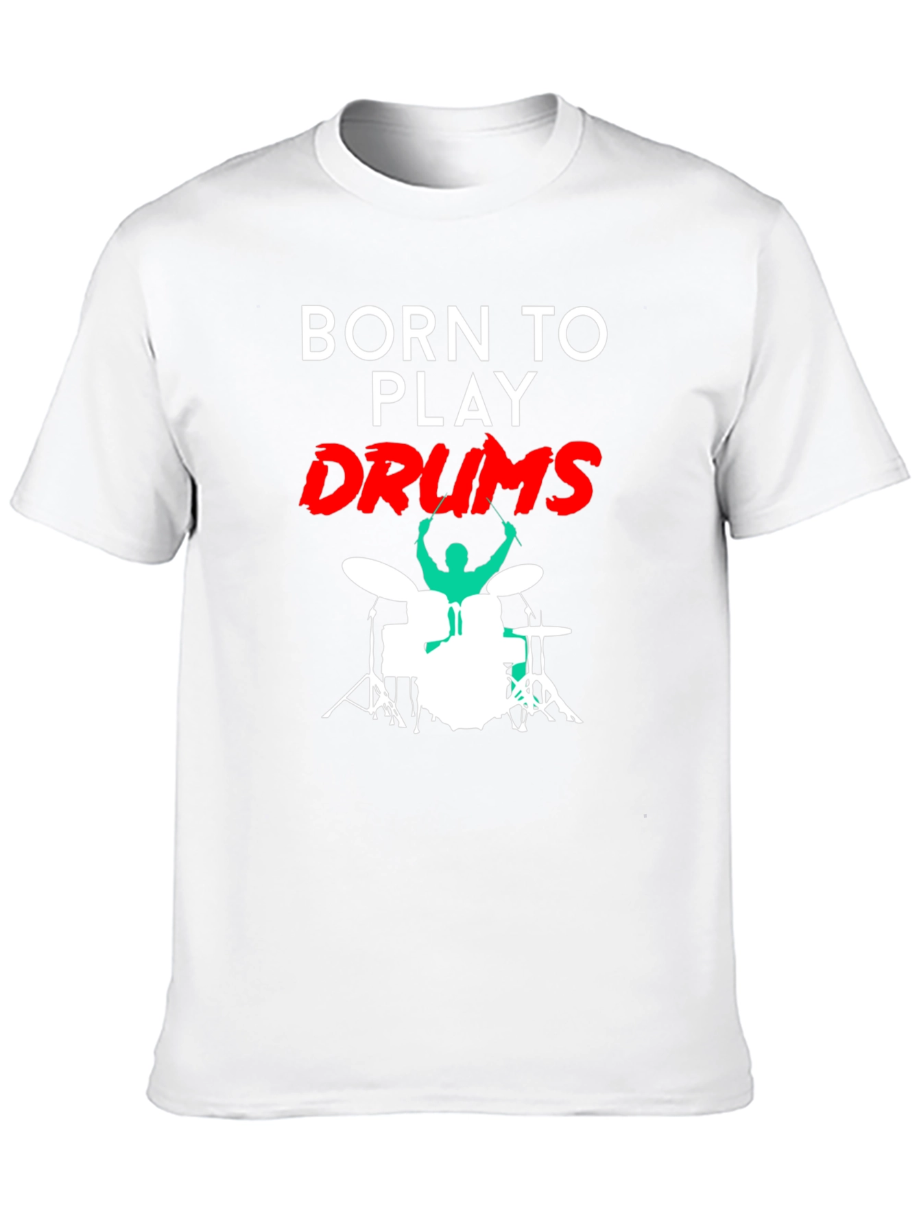Black Born to Play Drums Black T-Shirt view 10