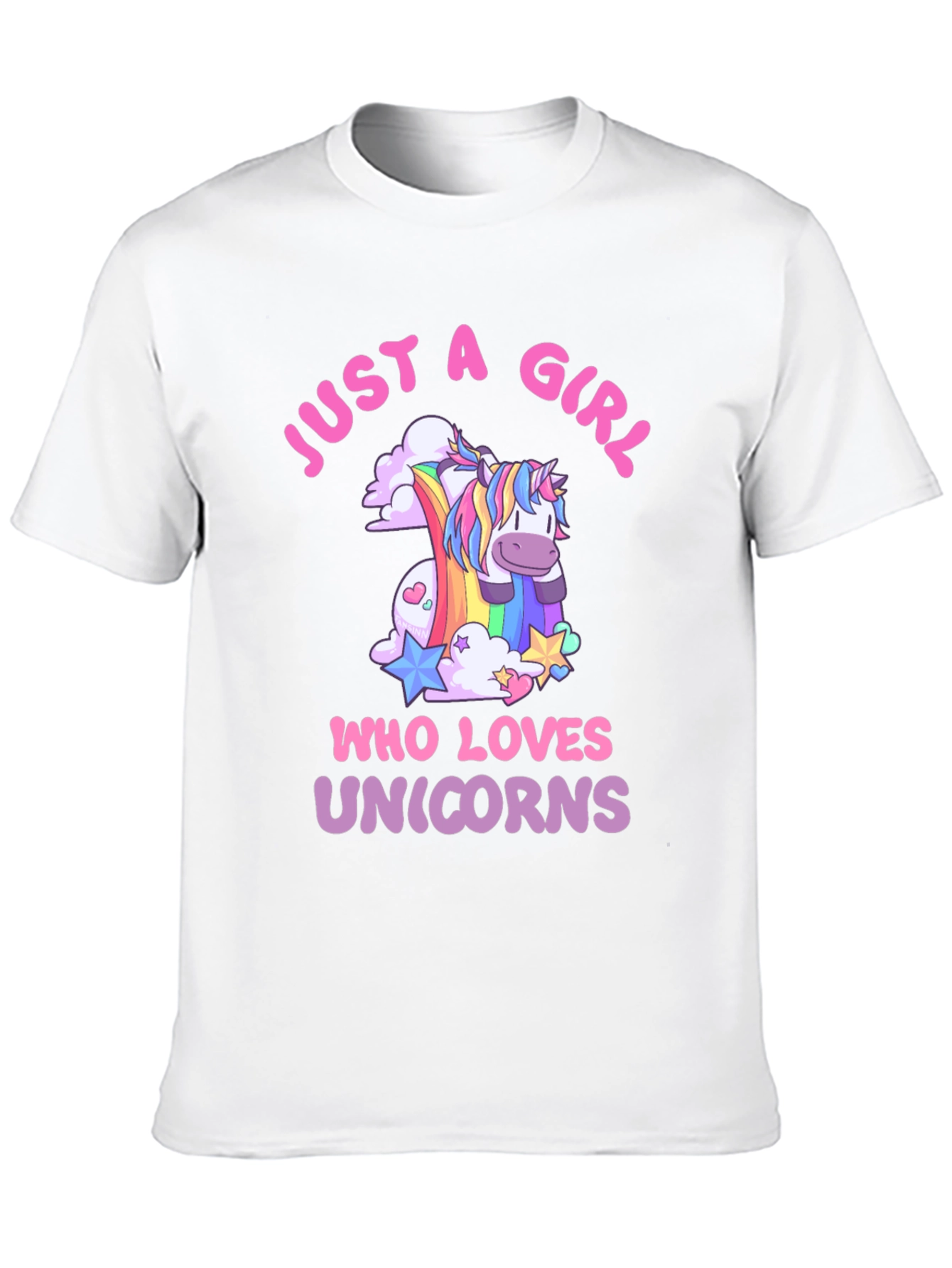 Black Just A Girl Who Loves Unicorns T-Shirt view 10