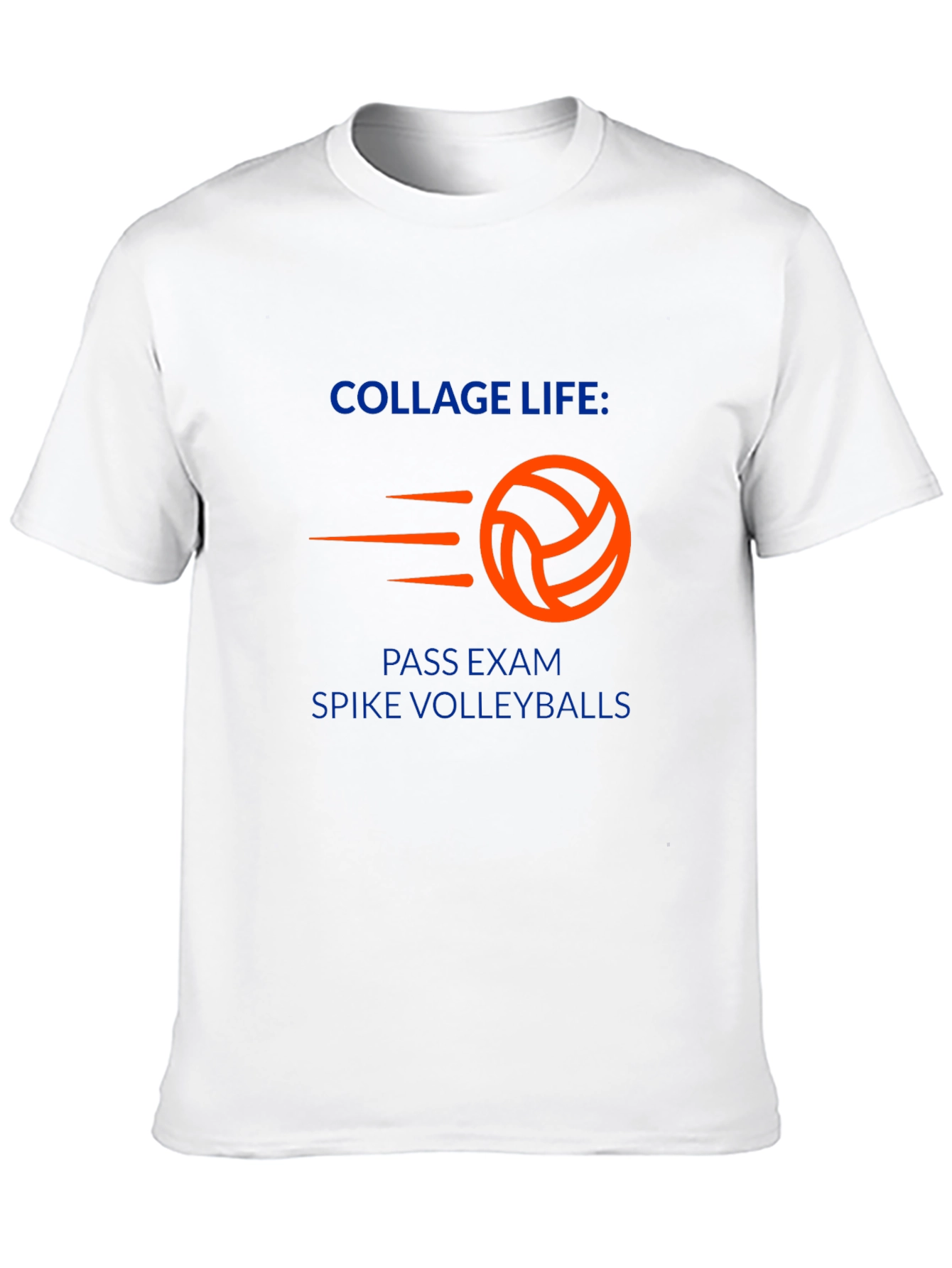 Black College Life Volleyball Graphic T-Shirt view 10