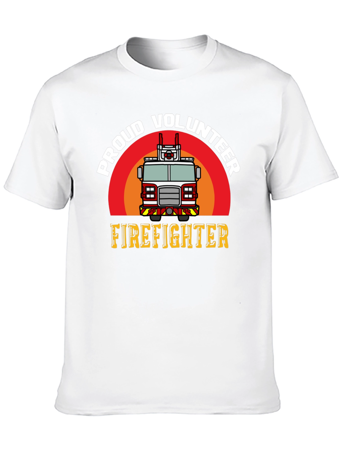 Black Proud Volunteer Firefighter Graphic T-Shirt view 10