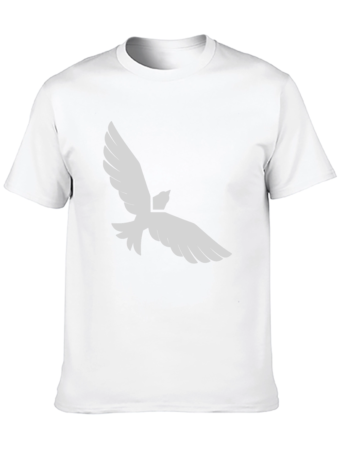 Black Black T-Shirt with White Dove Graphic Print view 10