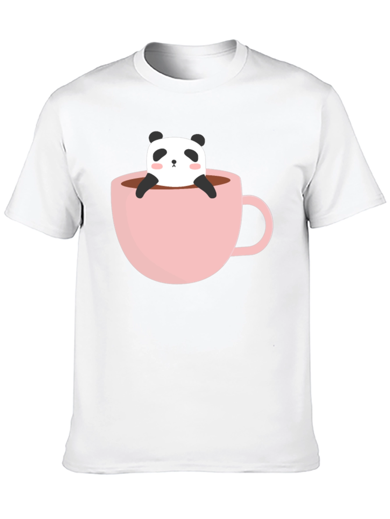 Black Panda in a Cup Graphic Tee - Soft Black Shirt view 10