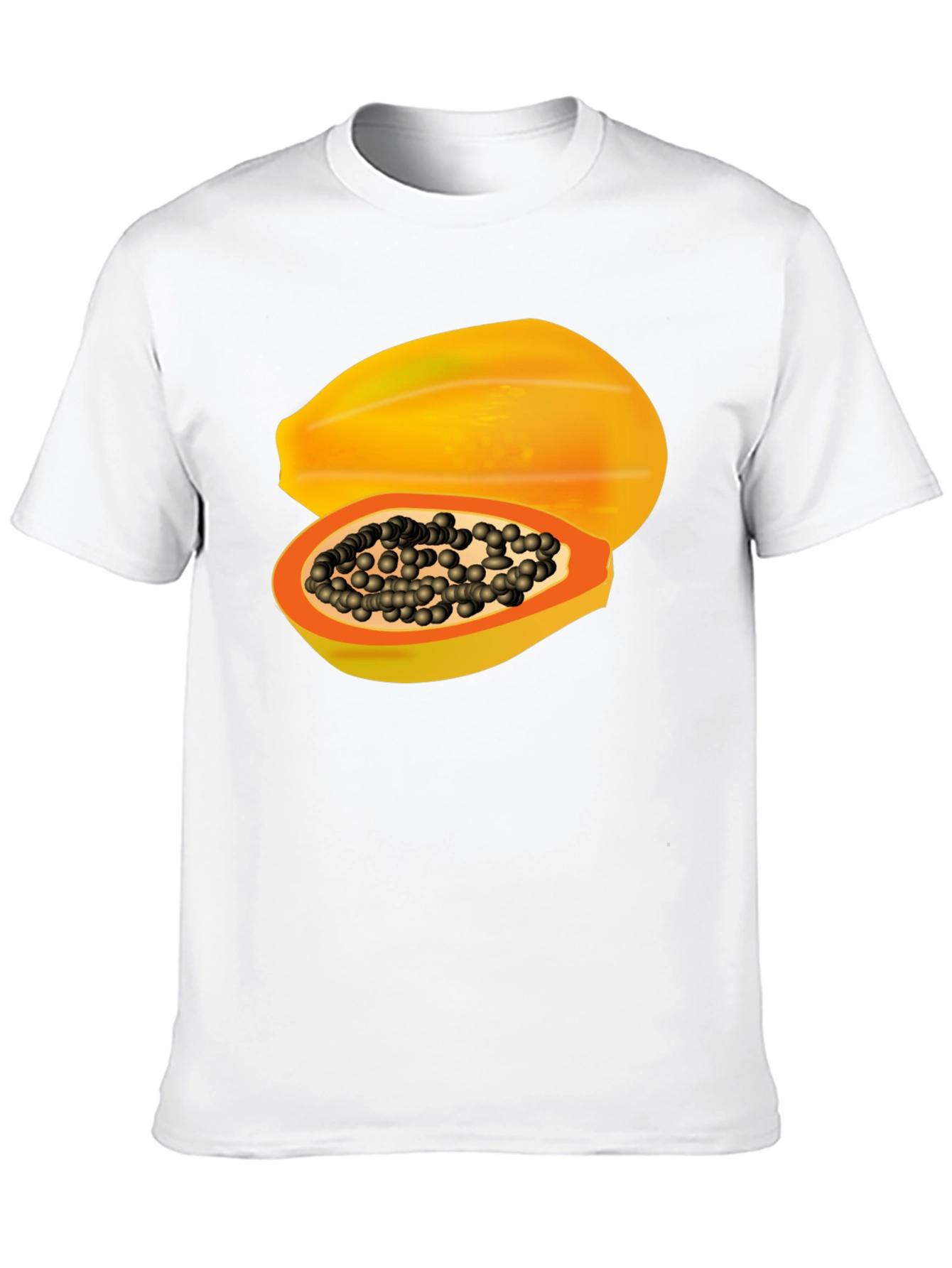 Black Papaya Graphic Tee - Tropical Fruit T-Shirt view 10
