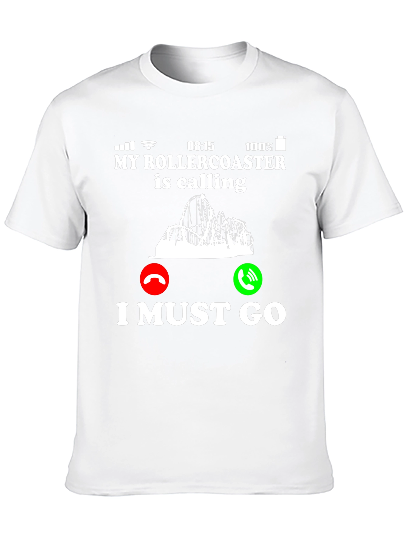 Black Rollercoaster Calling Graphic T-Shirt view 10