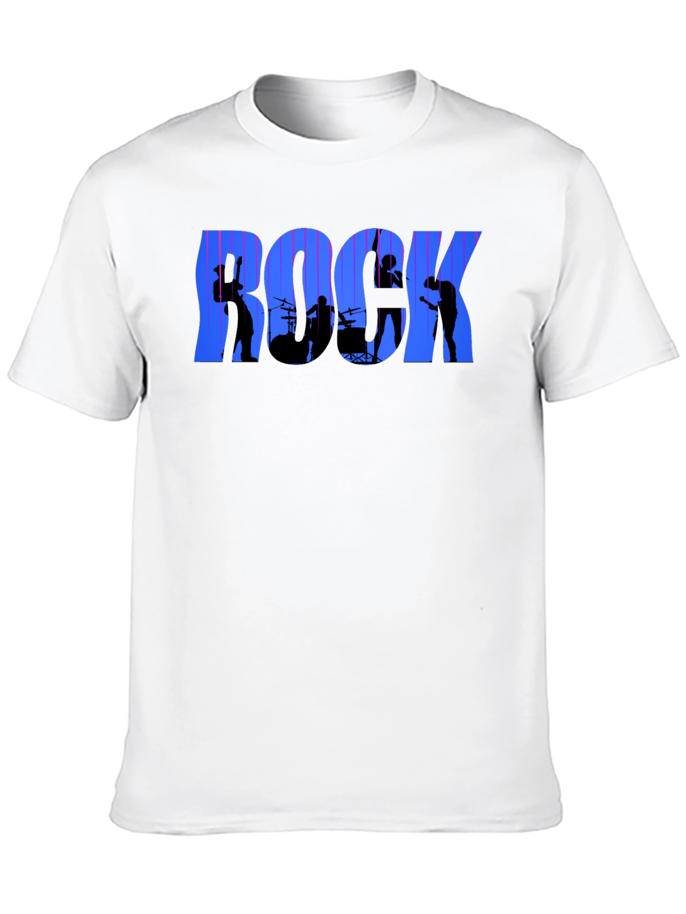 Black Rock Band Silhouette Graphic Tee - Black Cotton T-Shirt view 10