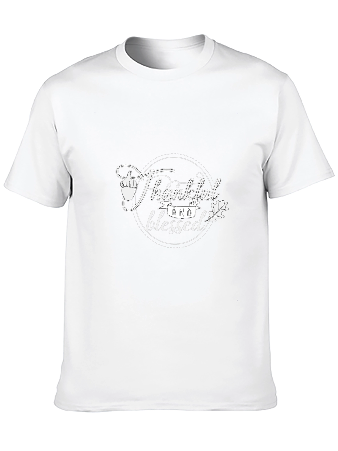 Black Thankful & Blessed Graphic Tee - Black Cotton Shirt view 10