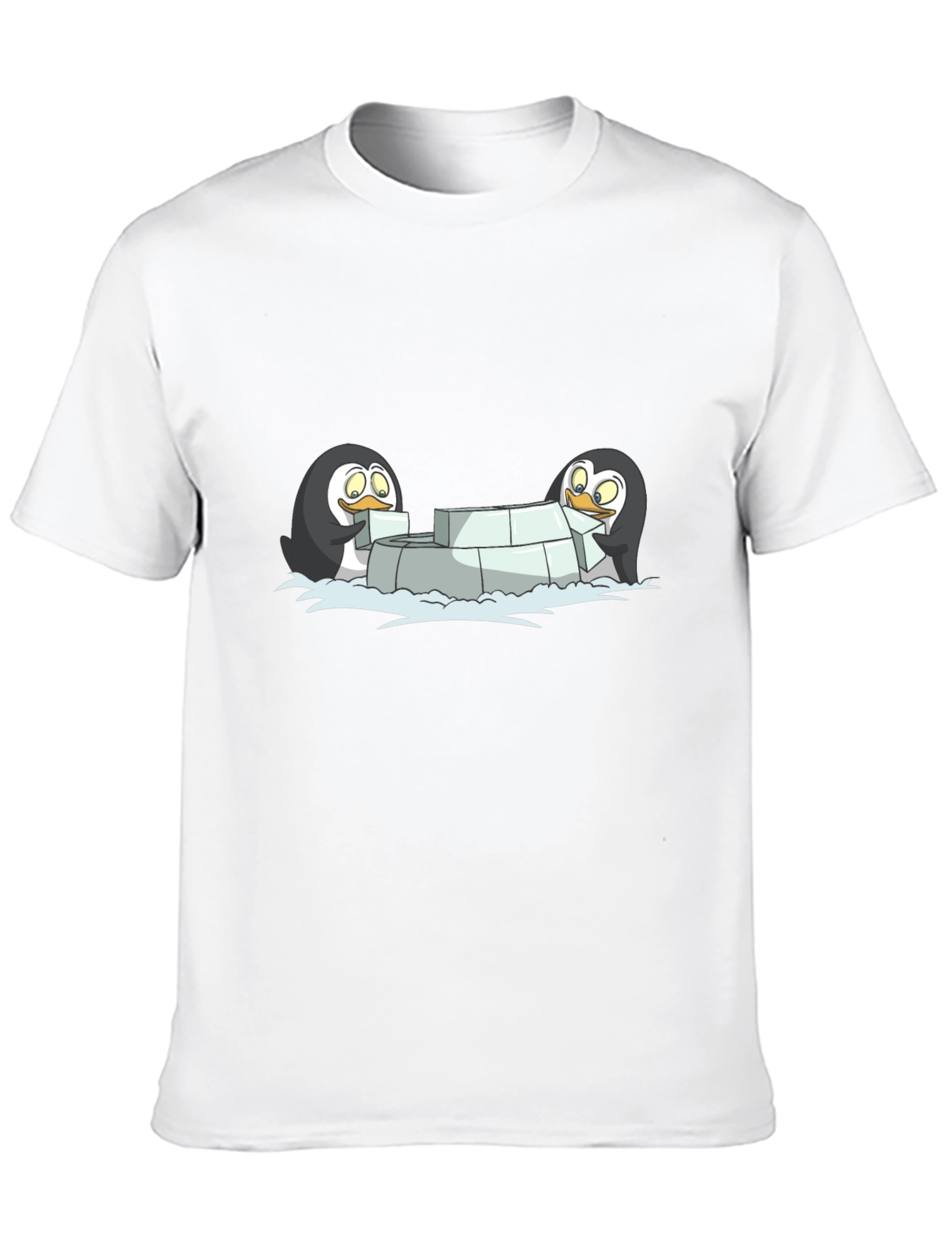 Black Penguin Igloo Builder Black T-Shirt view 10