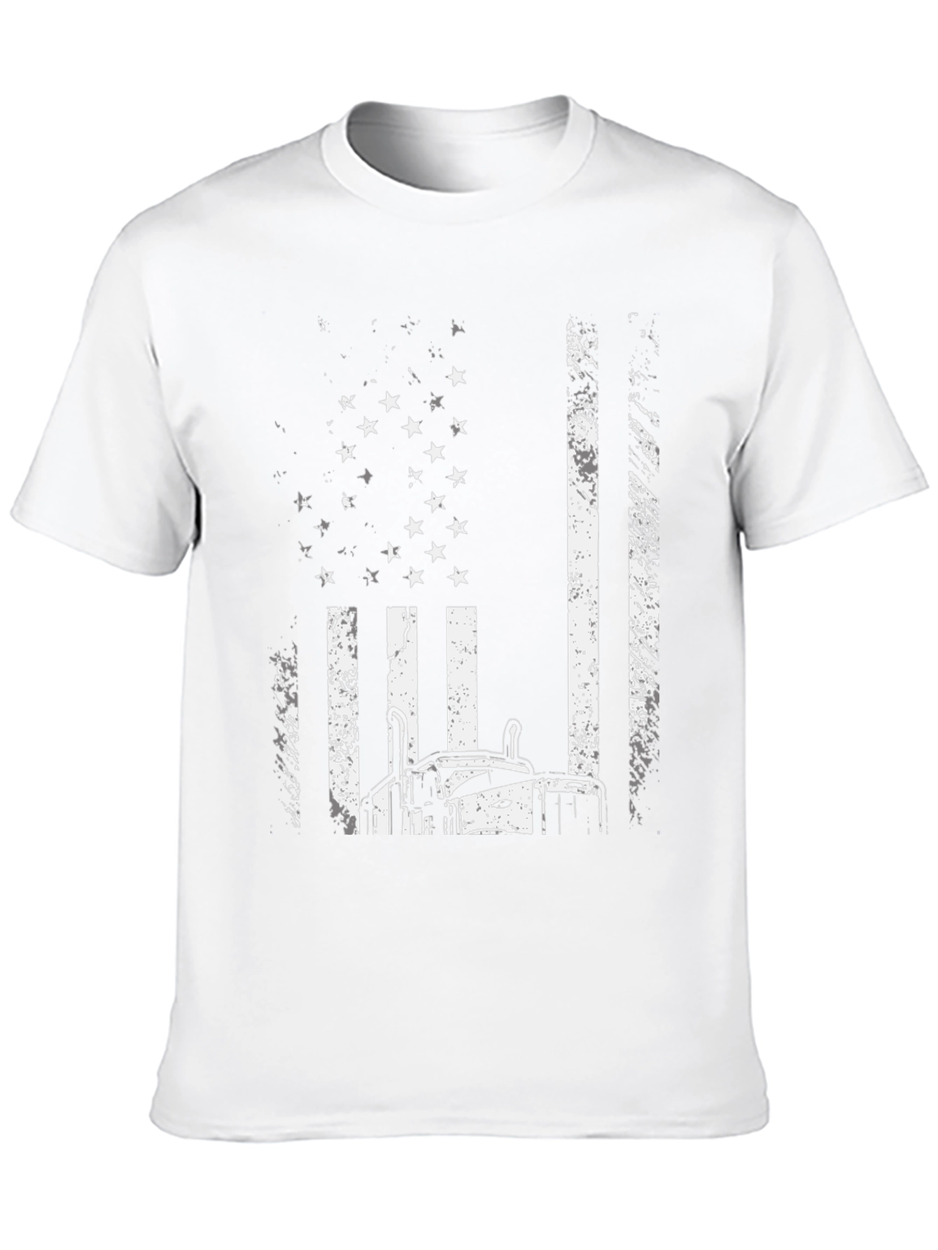 Black Trucker American Flag Graphic Tee - Black view 10