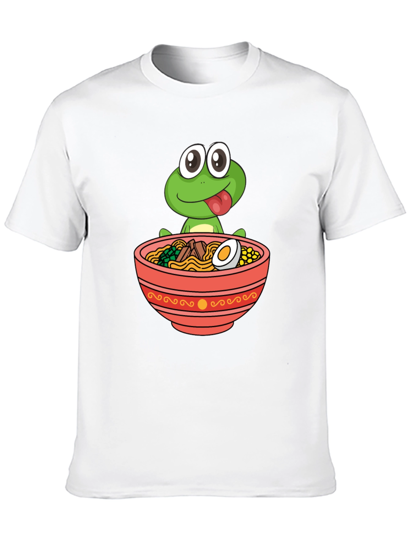 Black Frog Ramen Bowl Graphic Tee - Funny Unisex T-Shirt view 10