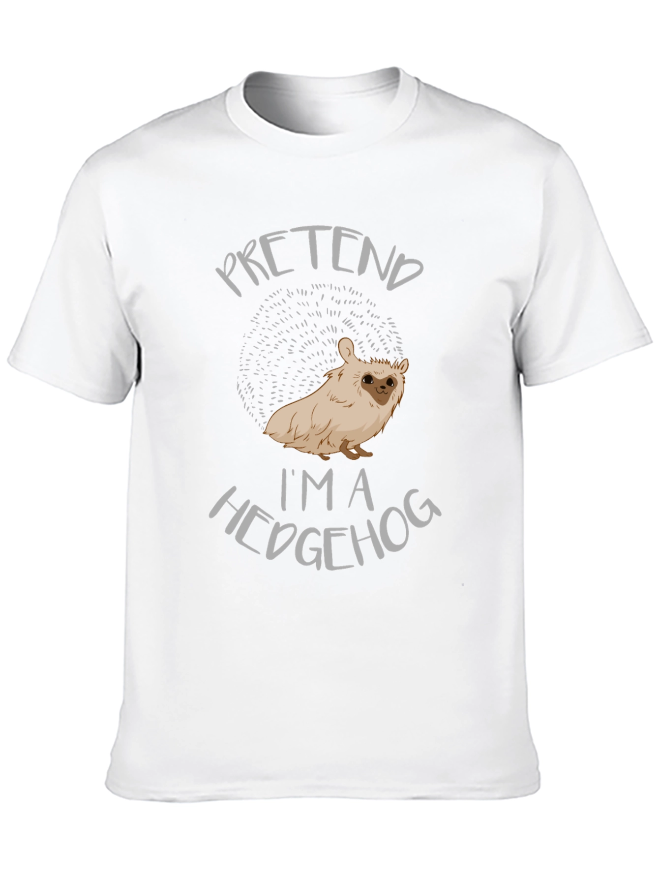 Black Pretend I'm A Hedgehog Novelty T-Shirt view 10