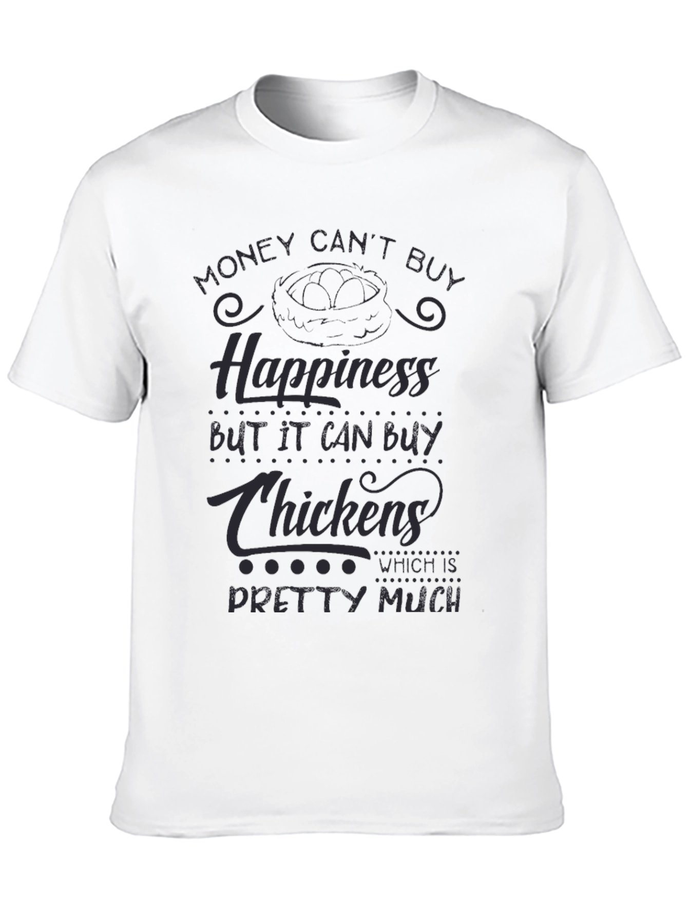 Black Money Can't Buy Happiness T-Shirt view 10