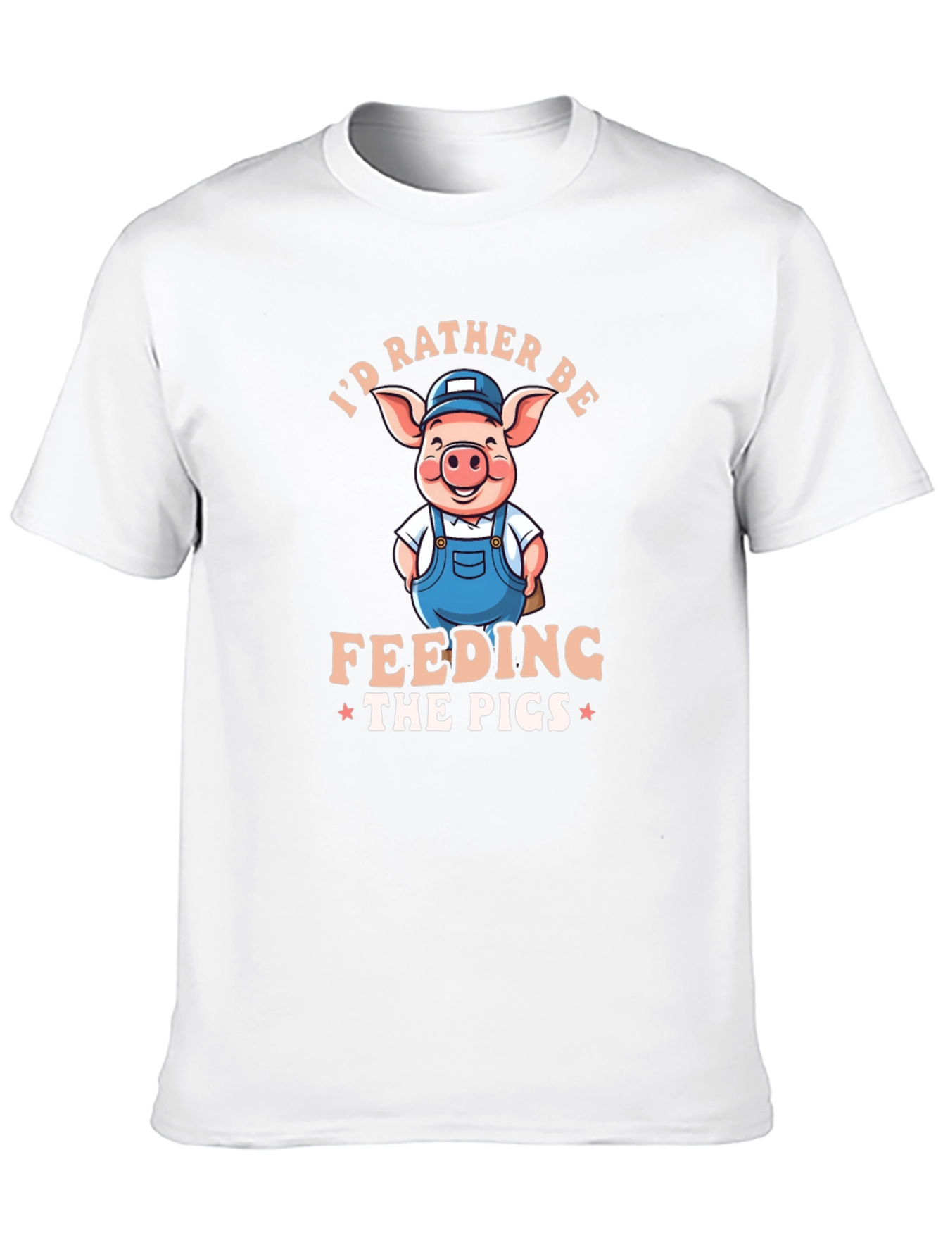 Black I'd Rather Be Feeding The Pigs Black T-Shirt view 10