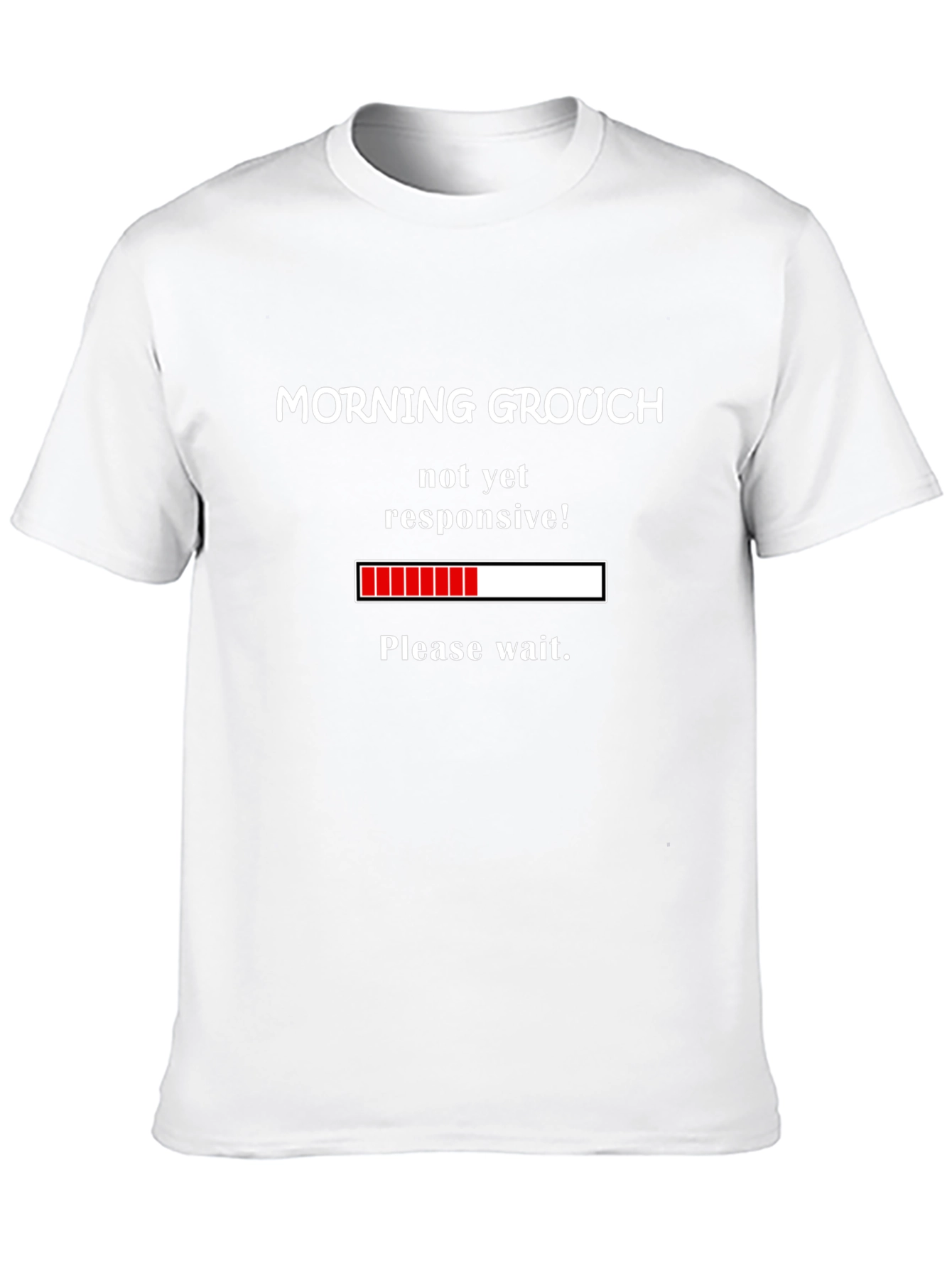 Black Morning Grouch Loading Funny T-Shirt view 10