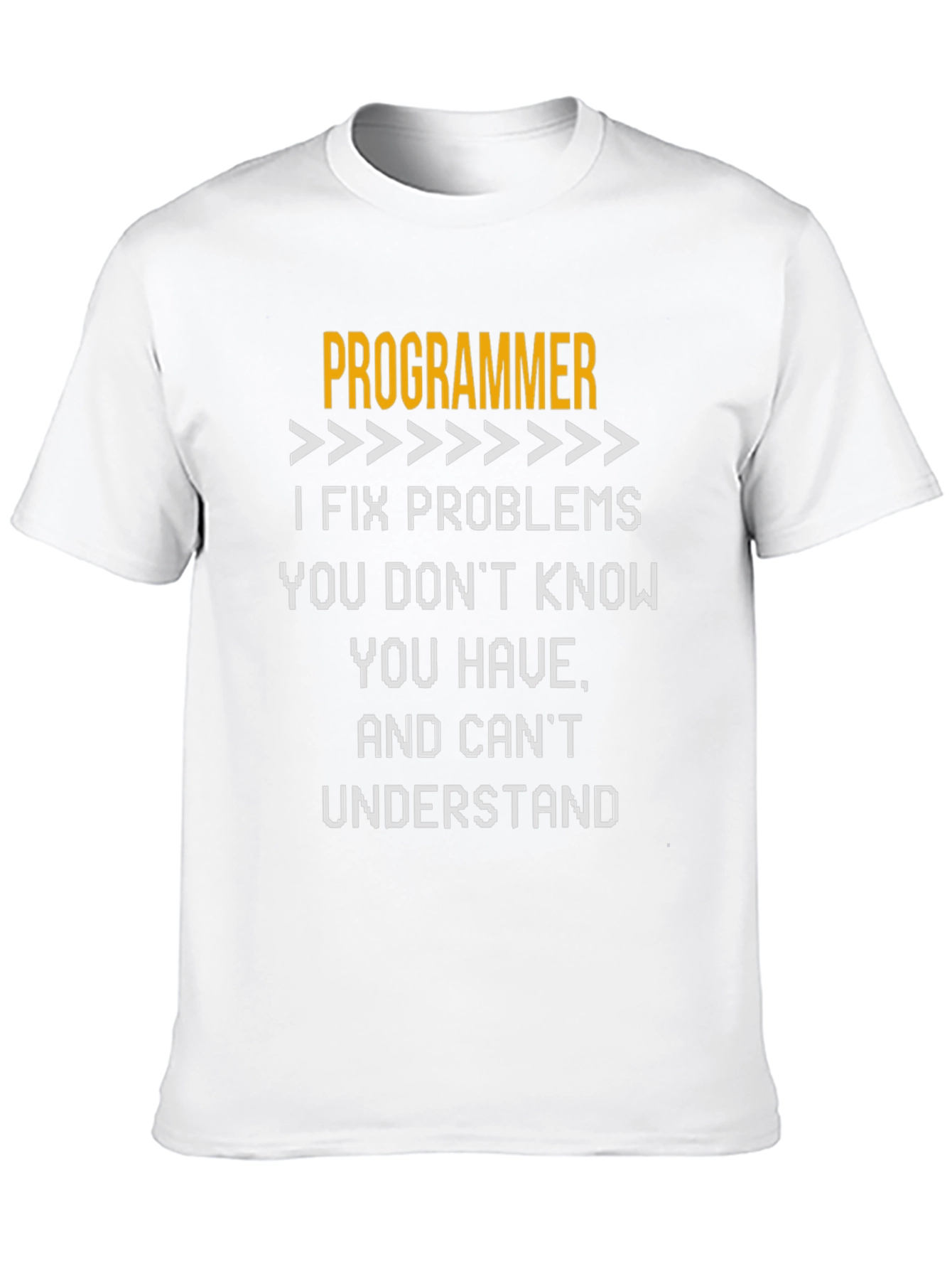 Black Programmer Problem Solver Funny T-Shirt view 10
