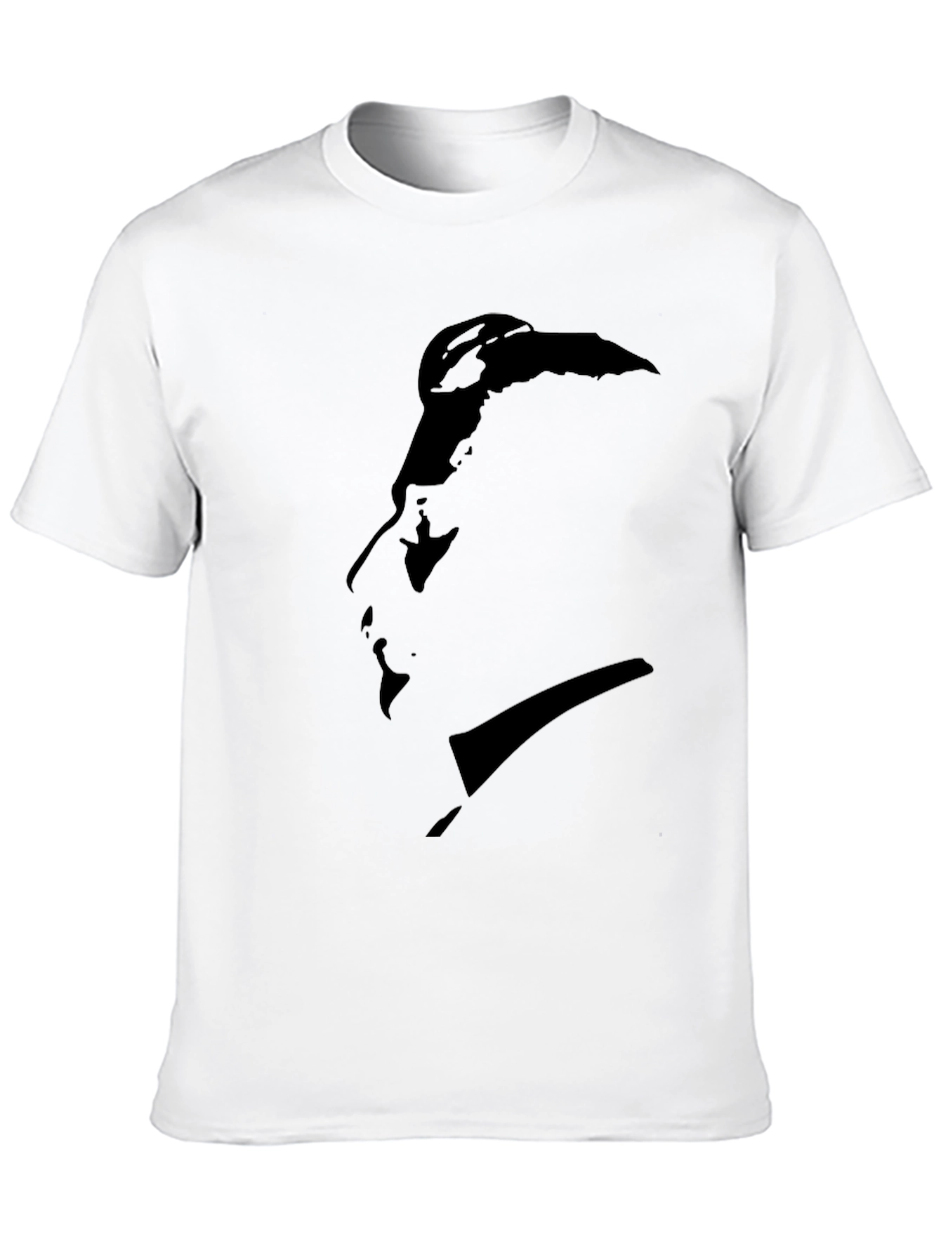 Black Minimalist Silhouette Graphic Black T-Shirt view 10