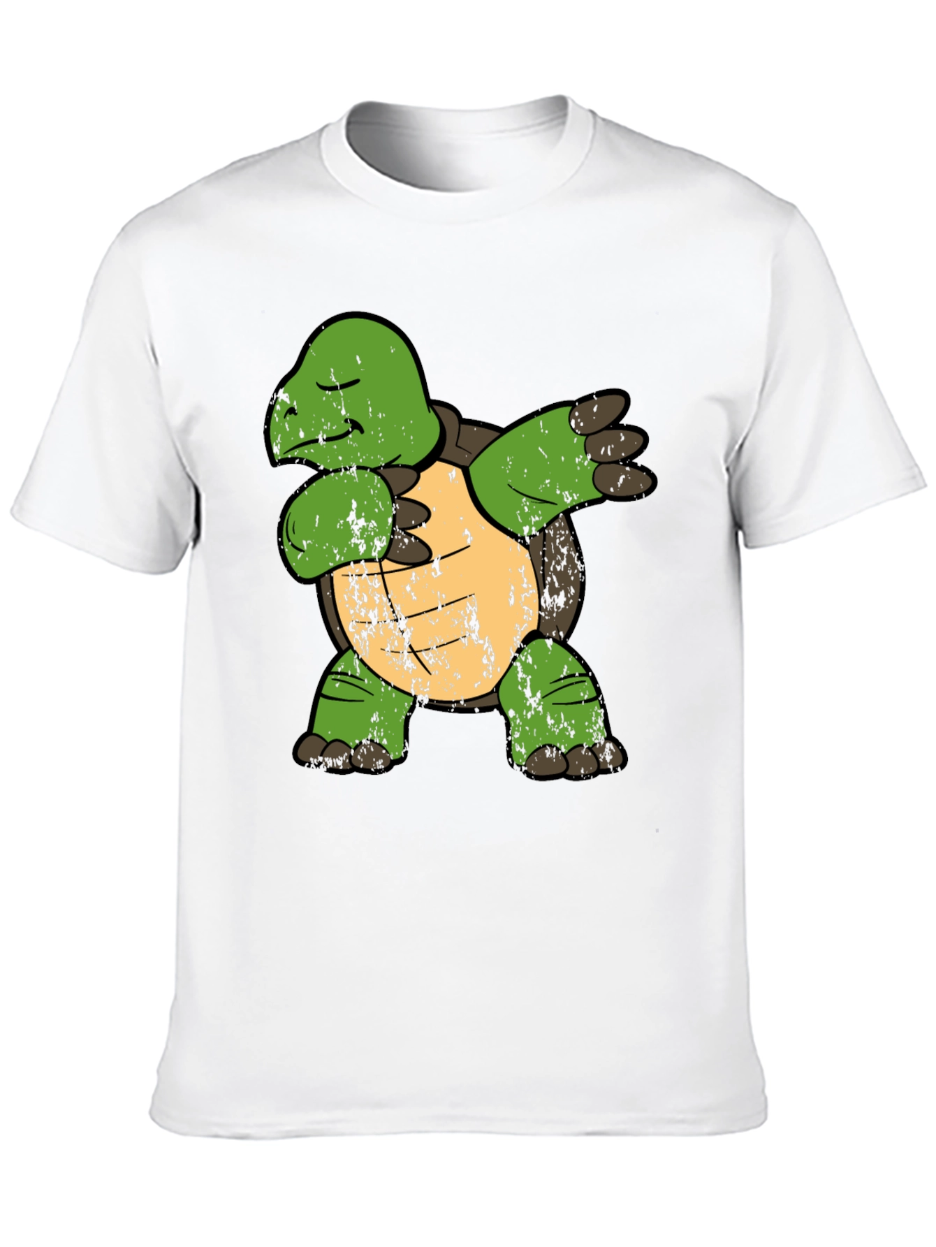Black Dabbing Turtle Graphic Tee - Cool Novelty Shirt view 10