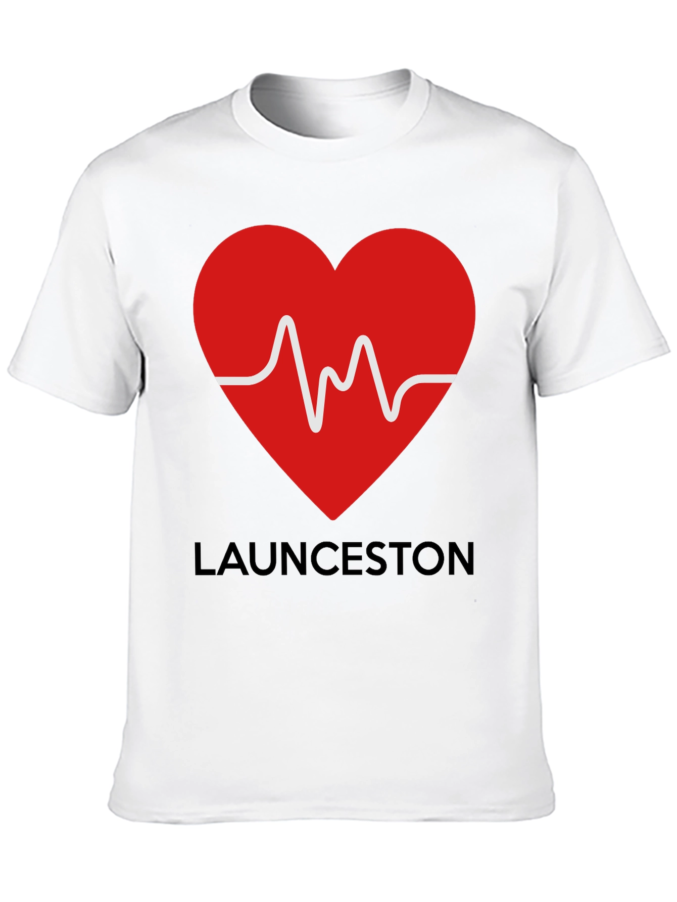 Black Launceston Heartbeat T-Shirt - Graphic Tee view 10