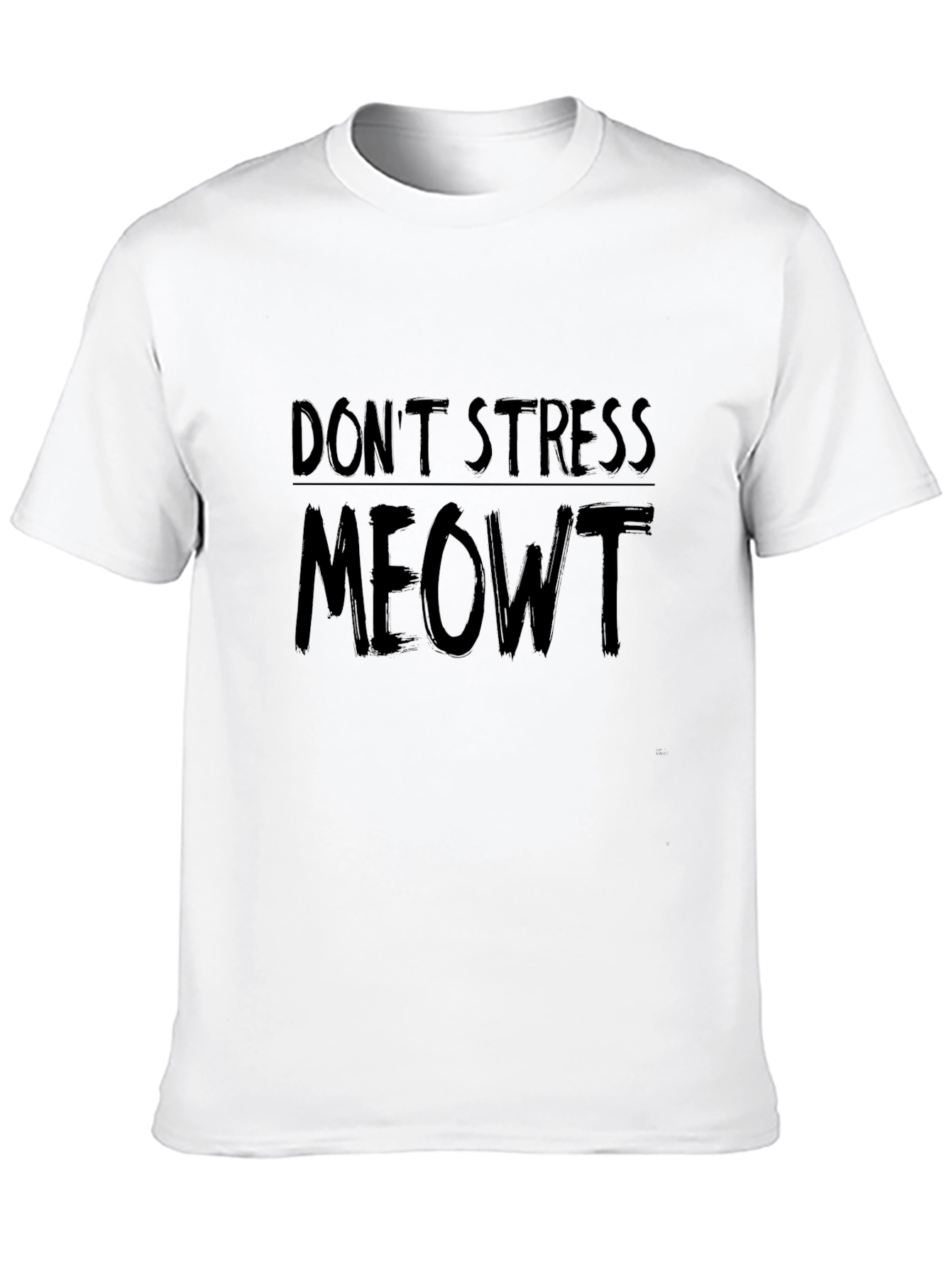 Black Don't Stress Meowt Graphic Tee - Relaxed Fit view 10