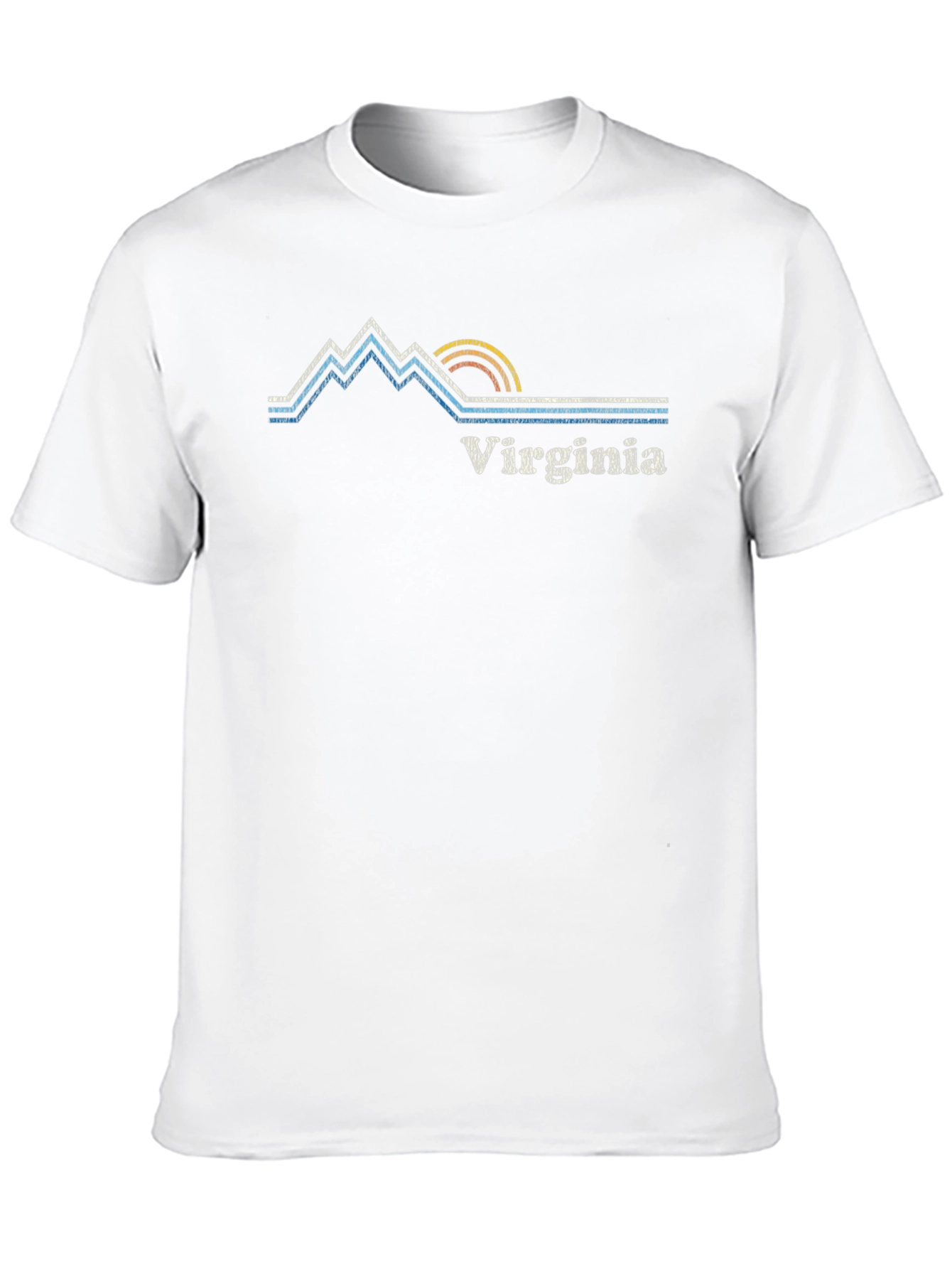 Black Virginia Graphic Tee - Mountain and Sunrise Design view 10