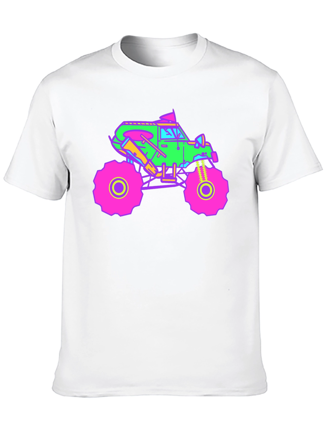 Black Vibrant Monster Truck Graphic T-Shirt view 10