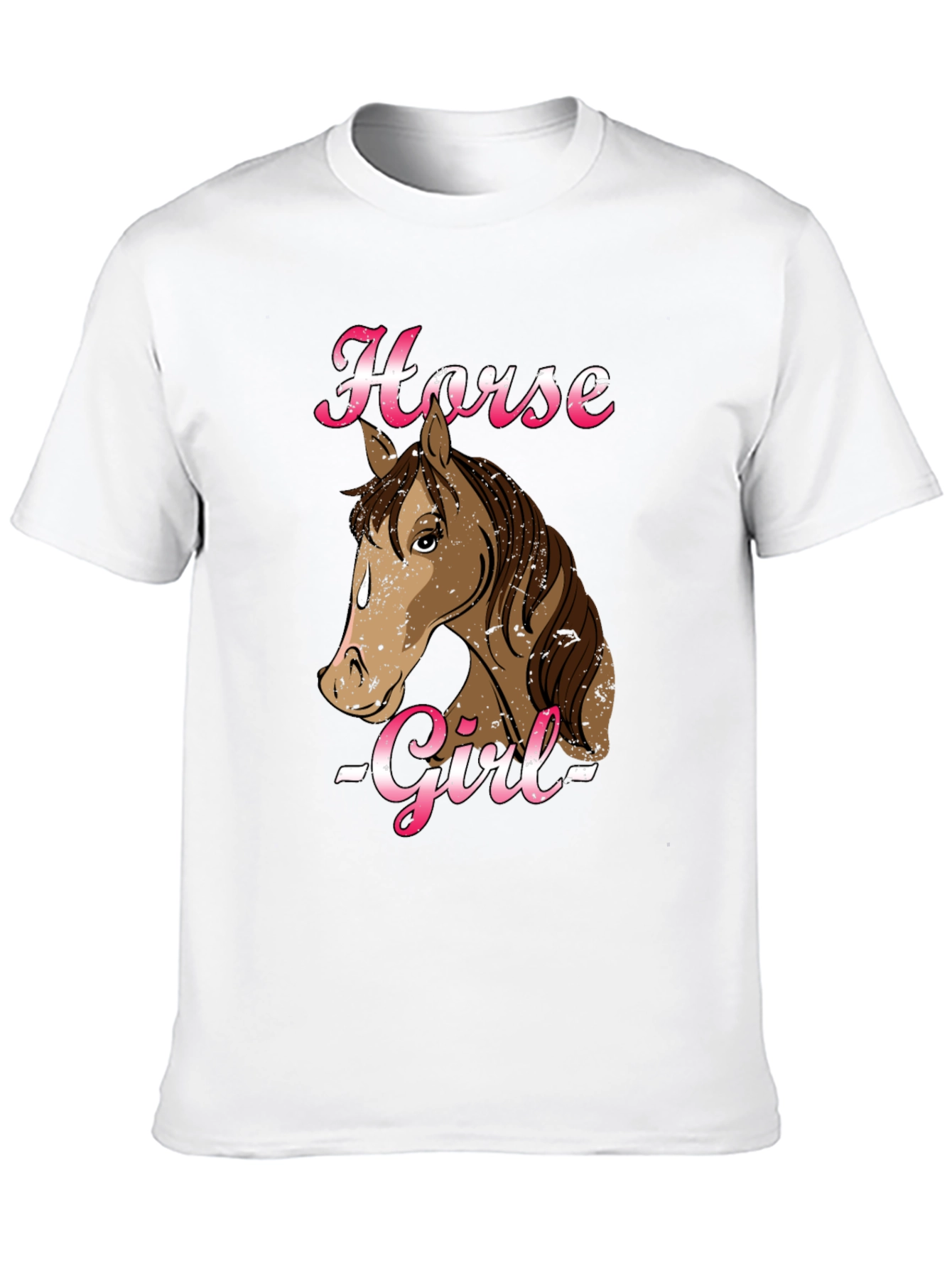Black Horse Girl Graphic Tee - Black Cotton Shirt view 10