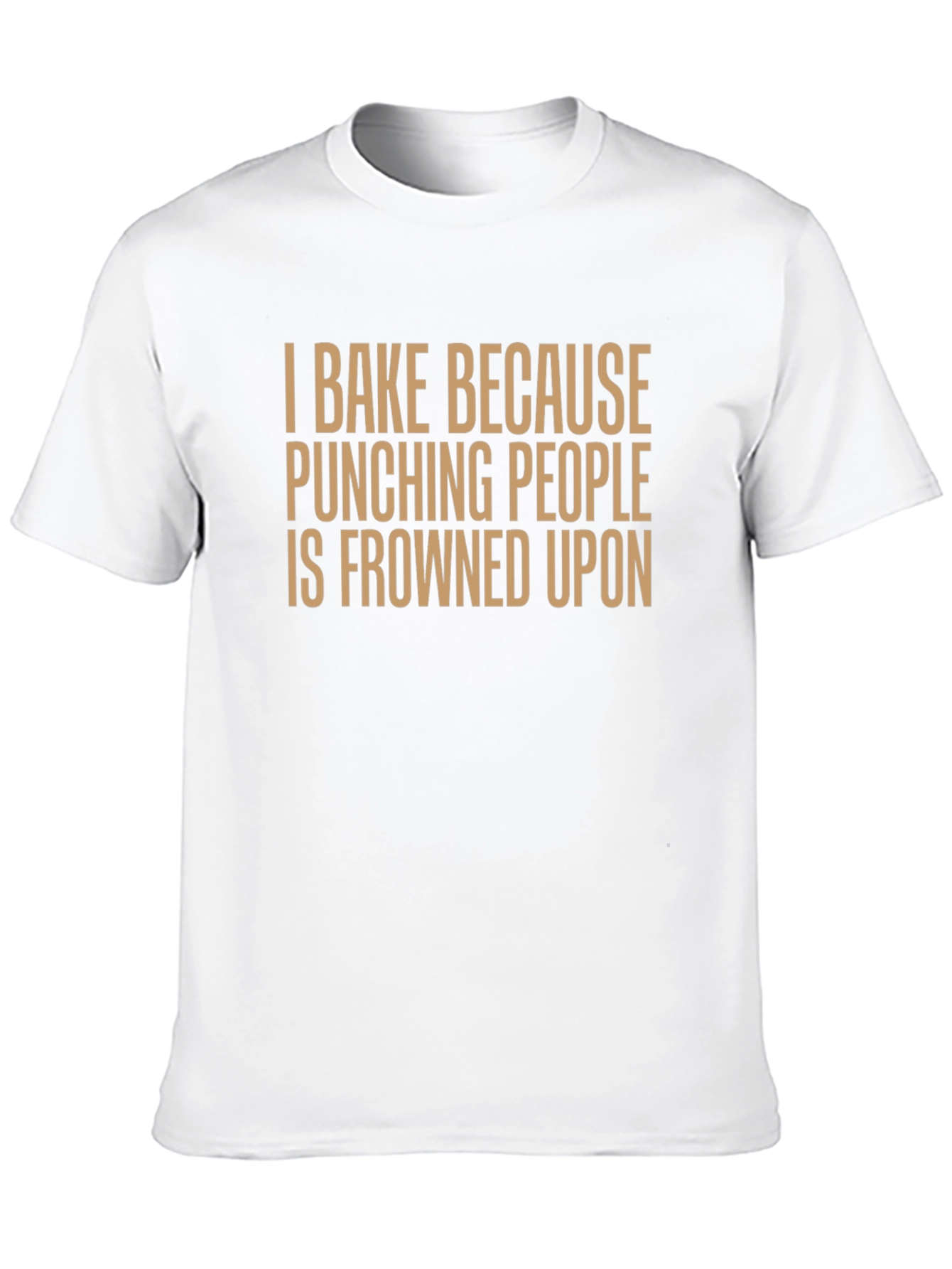 Black Baking Humor T-Shirt - I Bake Because Punching People is Frowned Upon view 10