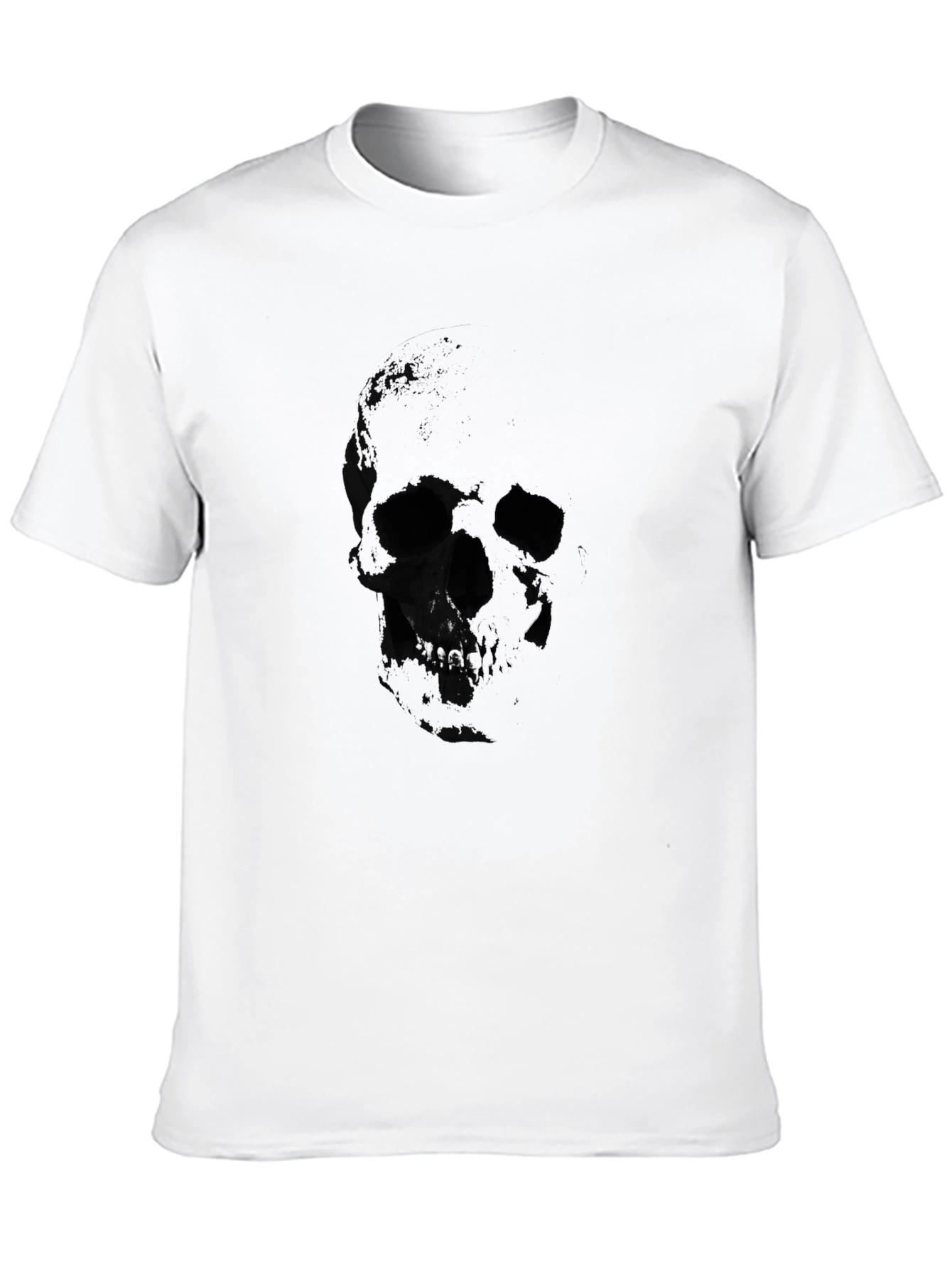 Black Men's Black Skull Graphic T-Shirt view 10