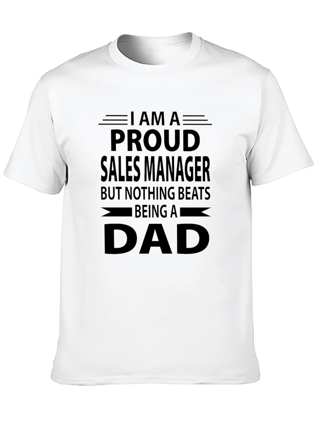 Black Proud Sales Manager Dad Graphic T-Shirt view 10